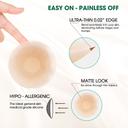 Hotosu Silicone Nipple Covers 0.02 inch Edge - Paper-thin Nipple Covers - 4inch Creme 4