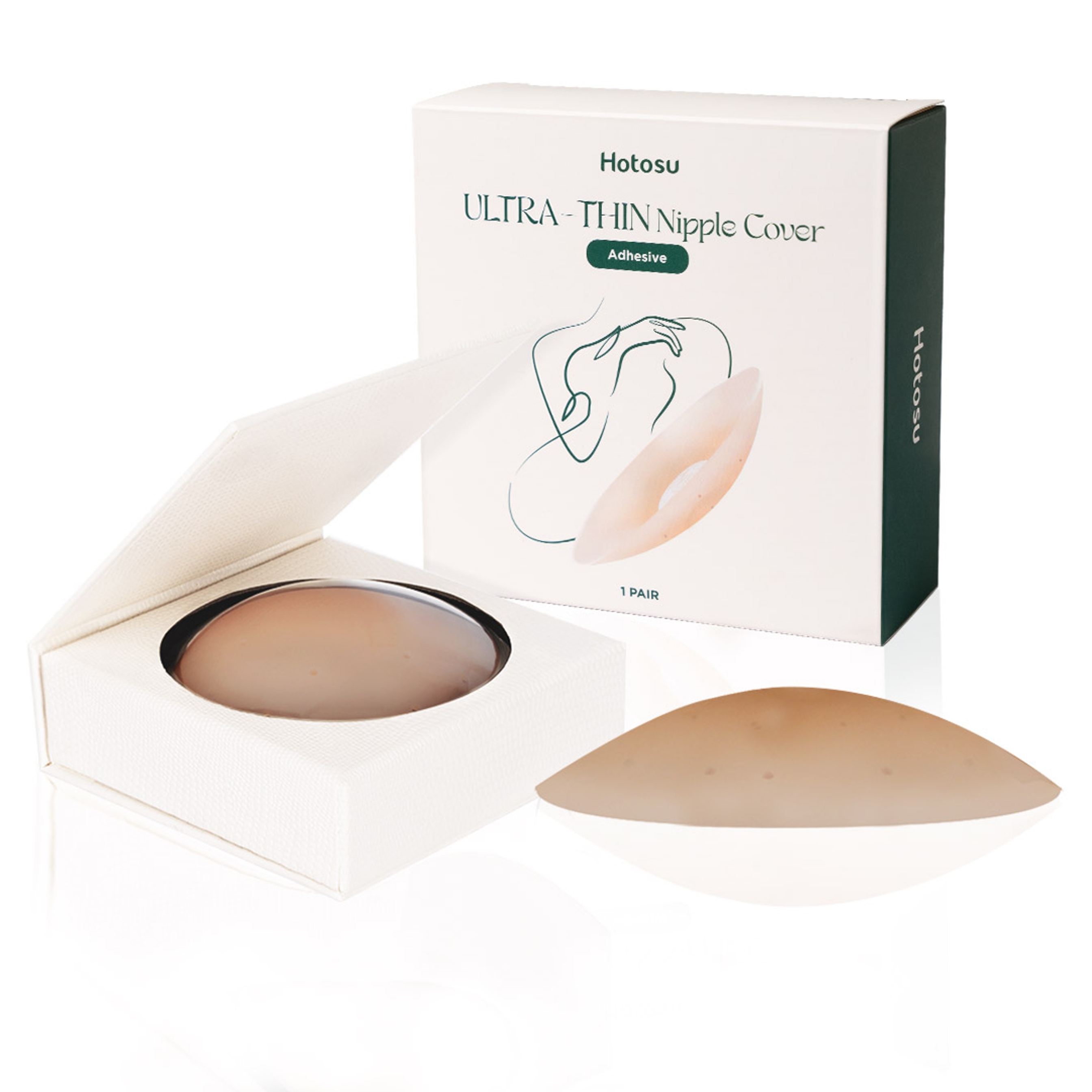 Hotosu Silicone Nipple Covers 0.02 inch Edge - Paper-thin Nipple Covers - 4inch Coco 1