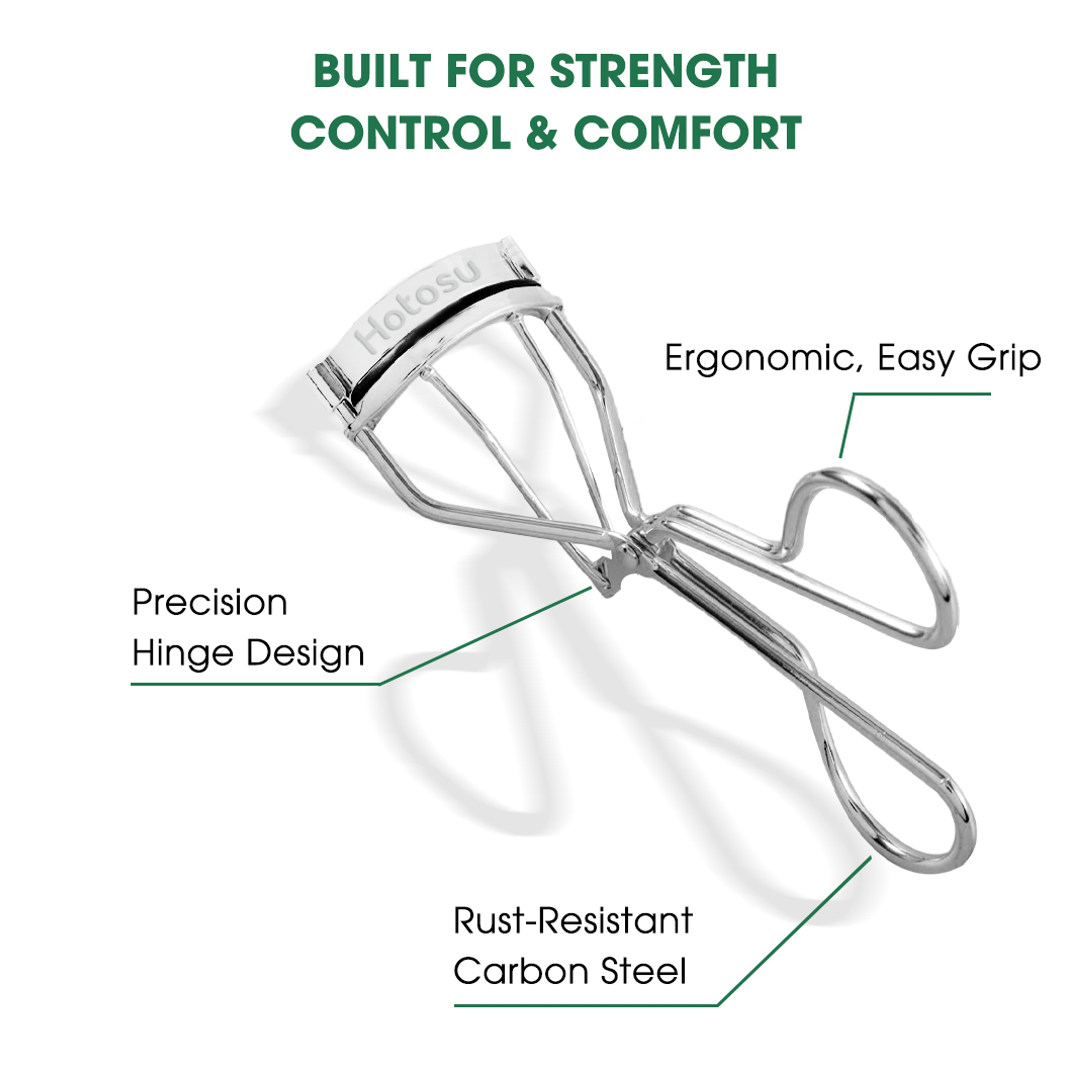 Hotosu Premium Super Curl Eyelash Curler, Siver (for US) 3