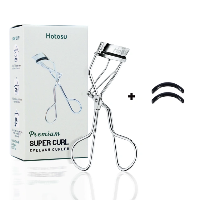 Hotosu Premium Super Curl Eyelash Curler, Siver (for US)