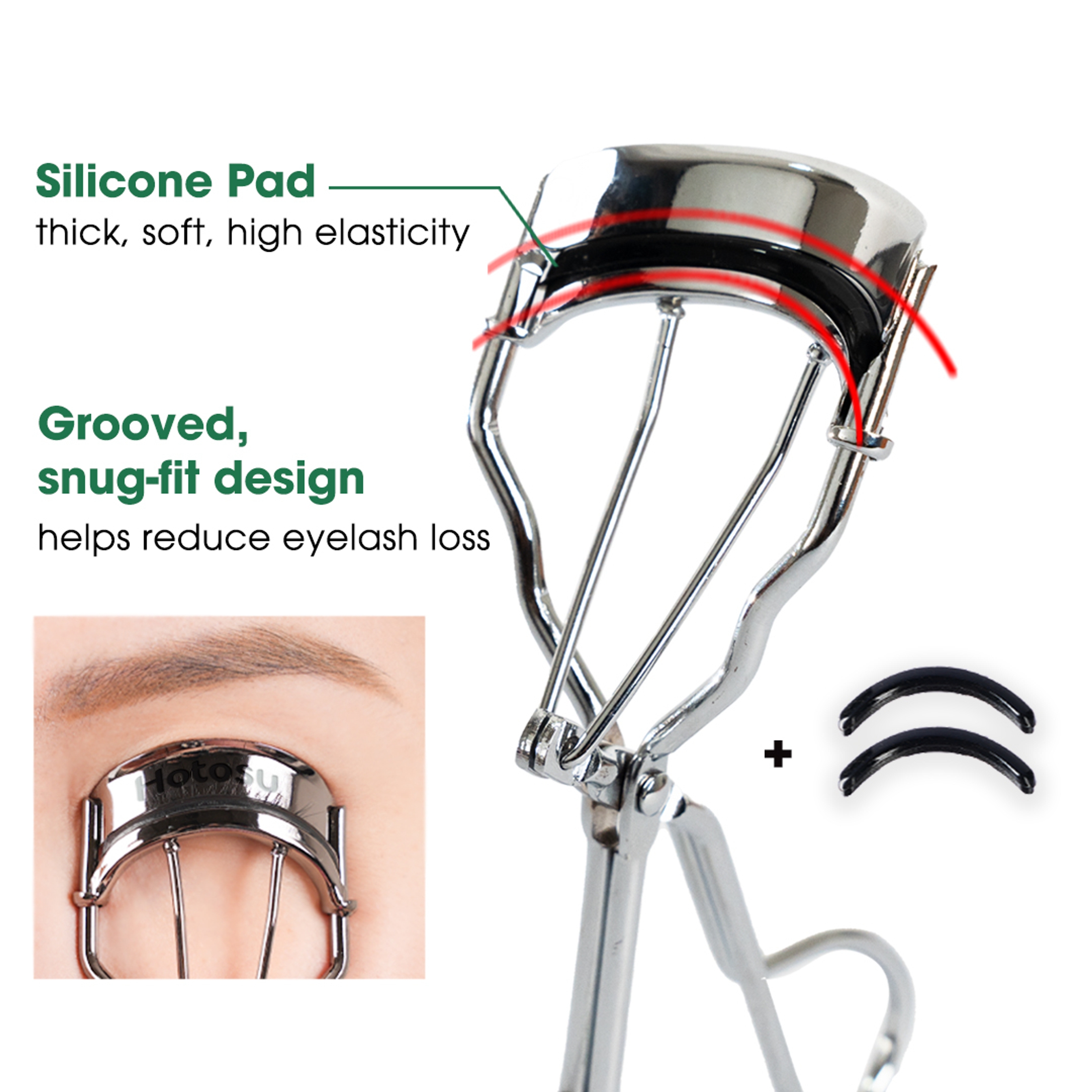 Hotosu Premium Super Curl Eyelash Curler, Siver (for US) 4