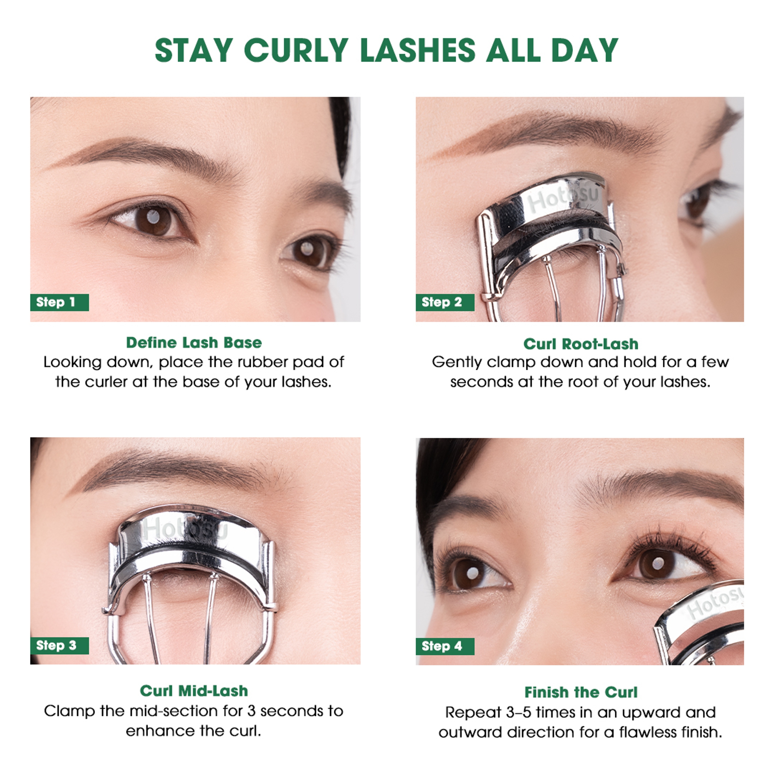 Hotosu Premium Super Curl Eyelash Curler, Siver (for US) 5