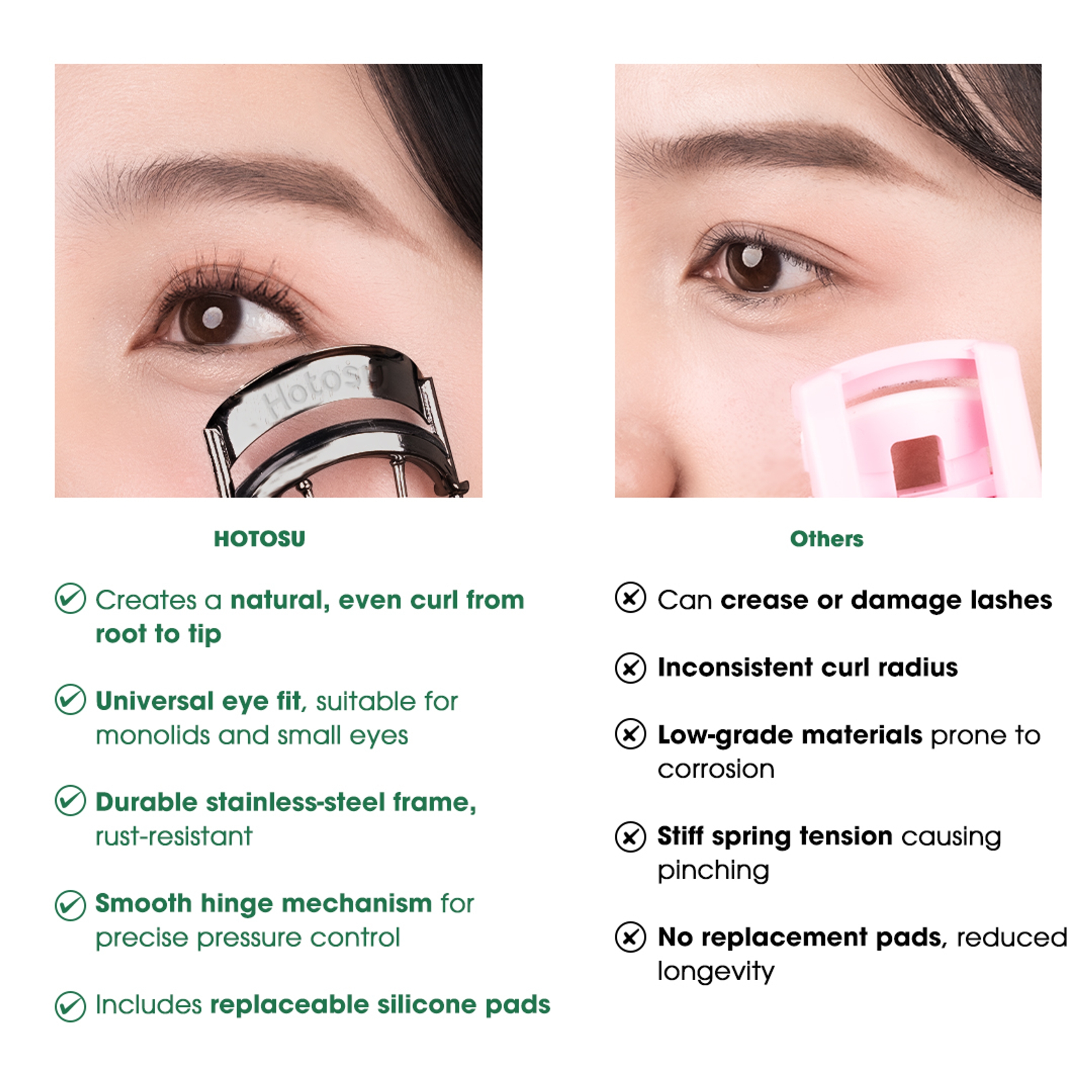 Hotosu Premium Super Curl Eyelash Curler, Black (for US) 7