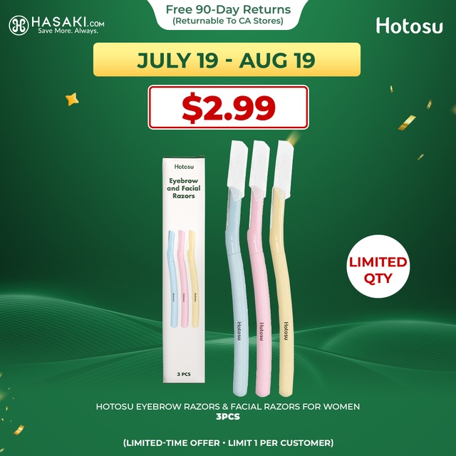 Hotosu Eyebrow Razors & Facial Razors for Women - 3pcs