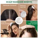 Hotosu Silicone Scalp Massager Brush for Hair Growth (White) 4