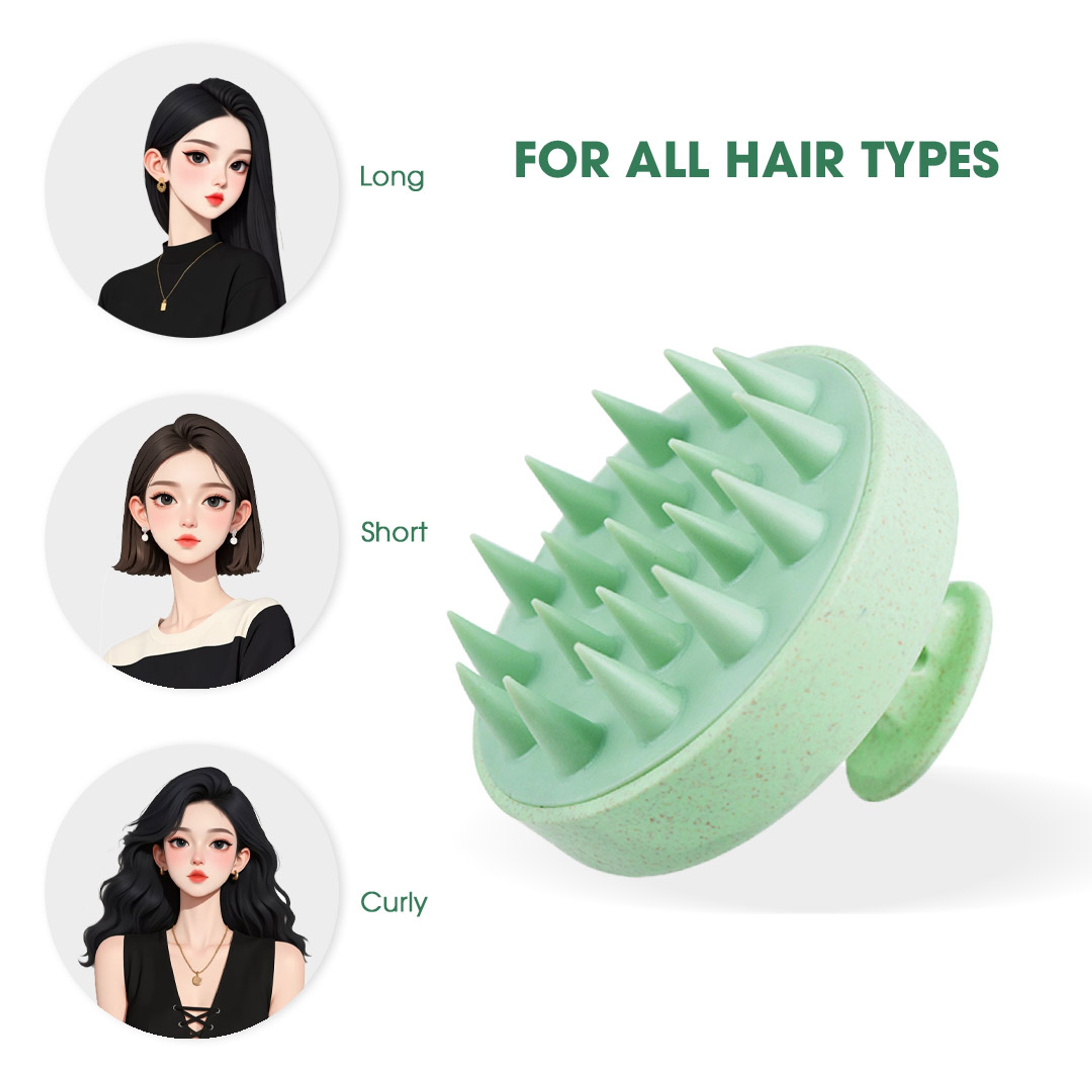 Hotosu Silicone Scalp Massager Brush for Hair Growth (Green) 11