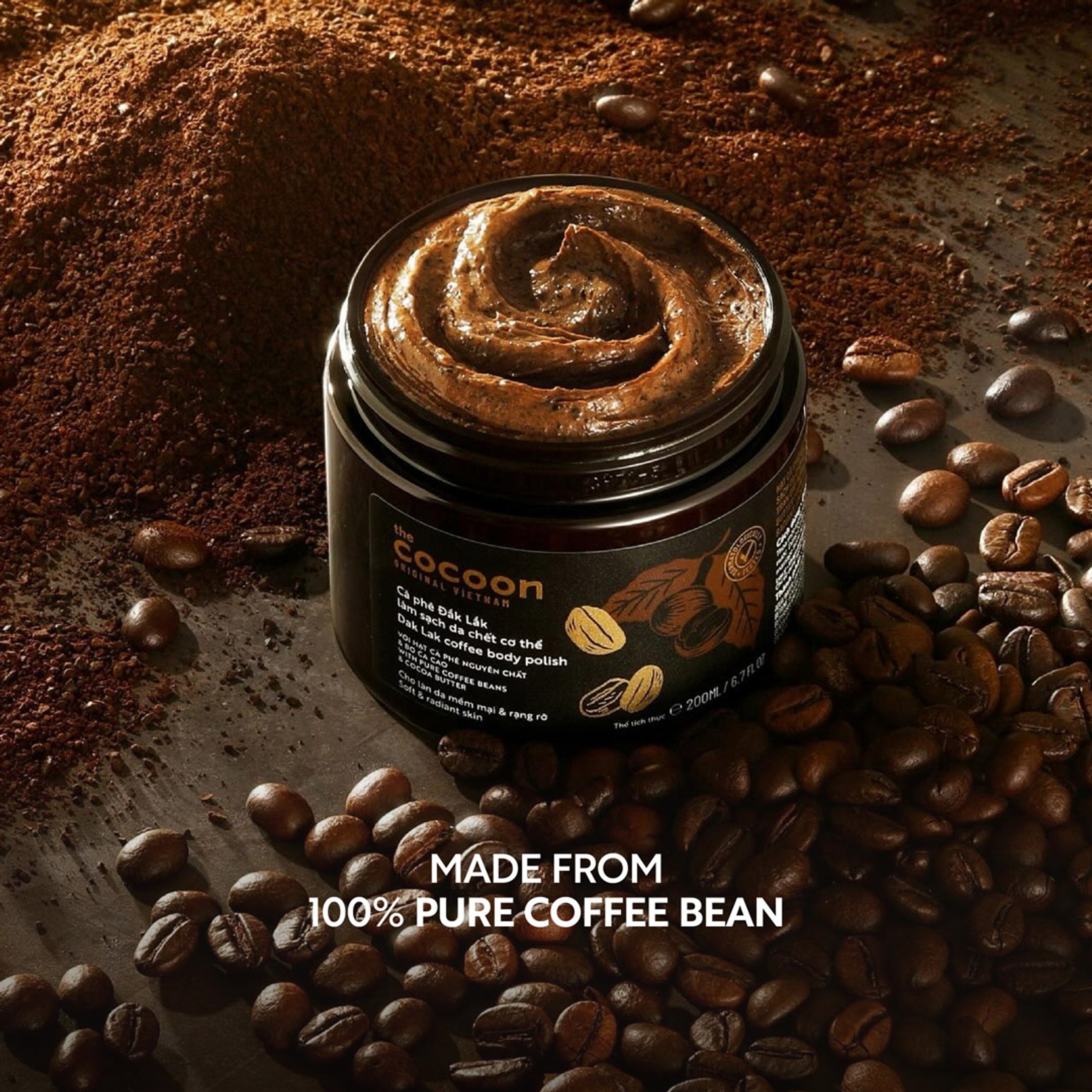 Cocoon Dak Lak Coffee Body Polish 6.76 fl.oz - Body Scrub with Pure Coffee Beans & Cocoa Butter for Soft & Radiant Skin 5