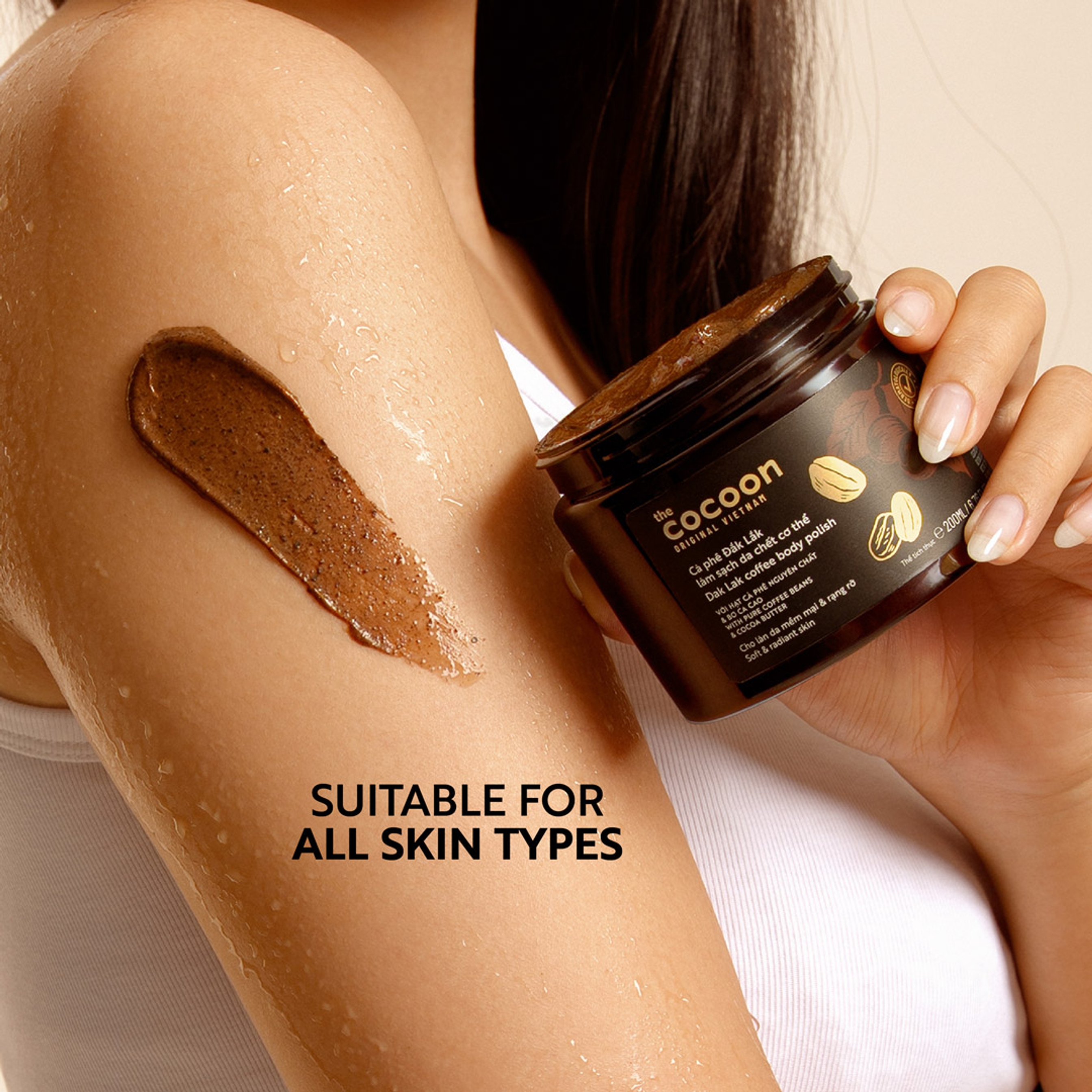 Cocoon Dak Lak Coffee Body Polish 6.76 fl.oz - Body Scrub with Pure Coffee Beans & Cocoa Butter for Soft & Radiant Skin 4