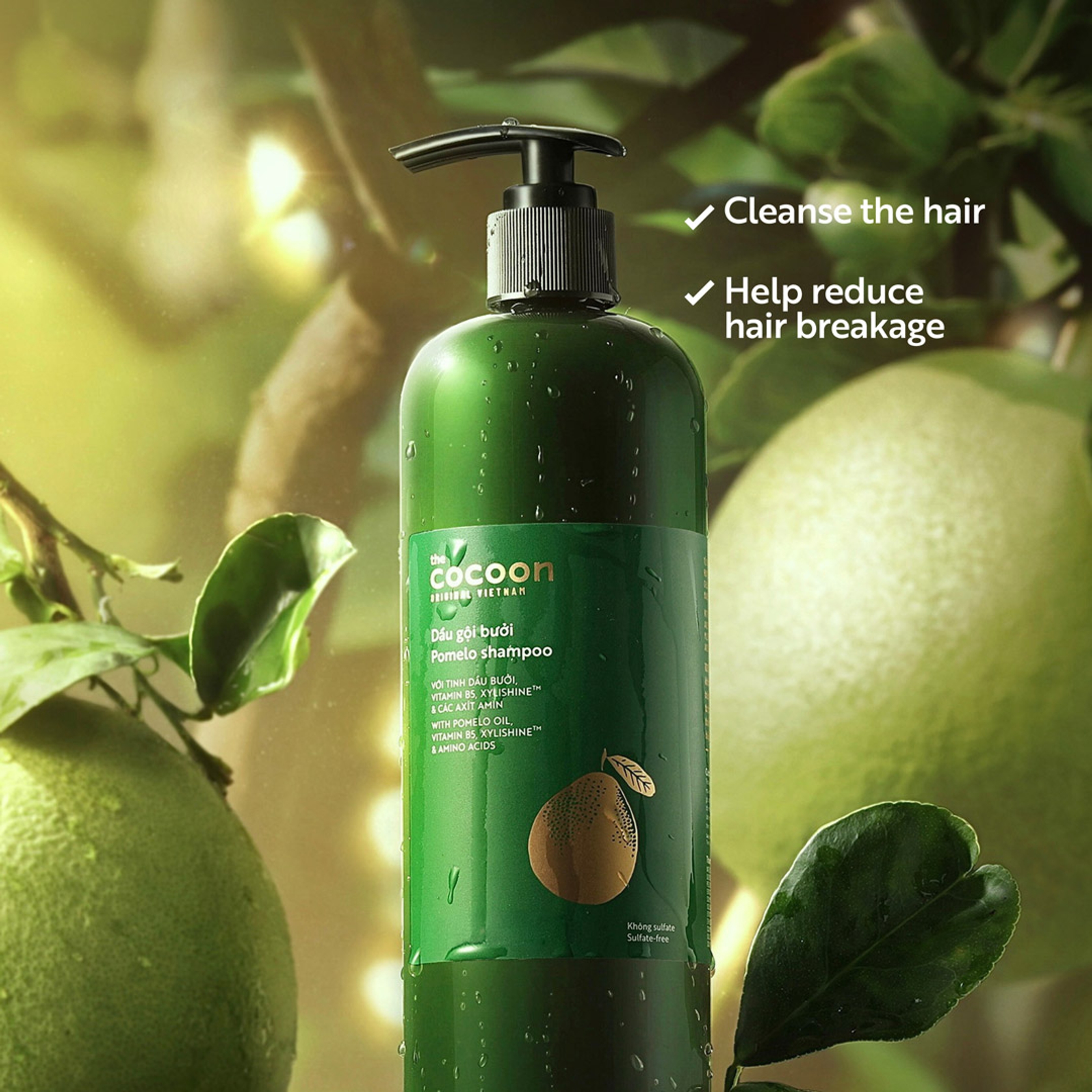 Cocoon Pomelo Shampoo 1.69 fl.oz - Reduces Hair Fall & Softens Hair, Sulfate-Free 4