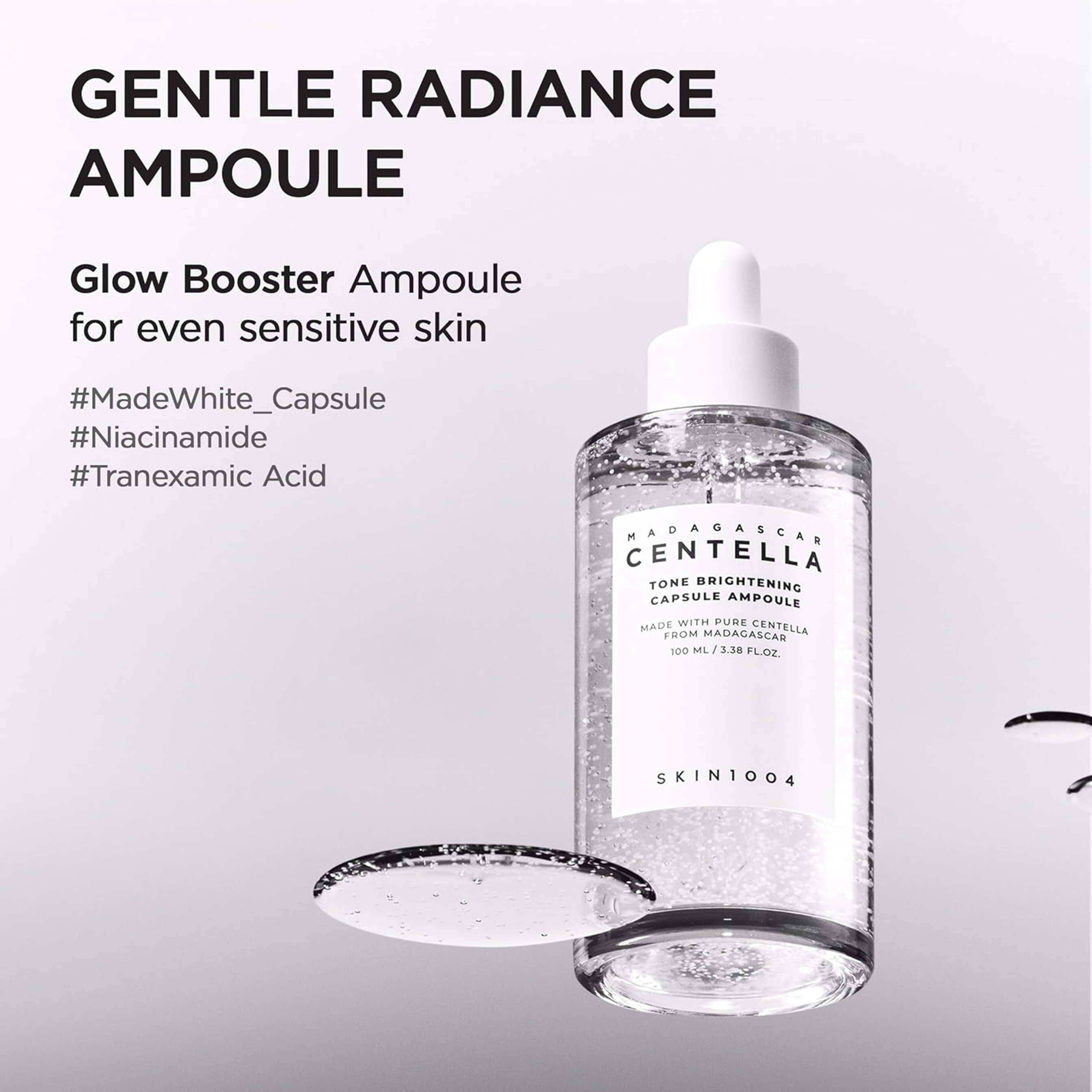 Skin1004 Tone Brightening Capsule Ampoule - Niacinamide & Centella Serum for Uneven Skin 3.38 fl.oz 8