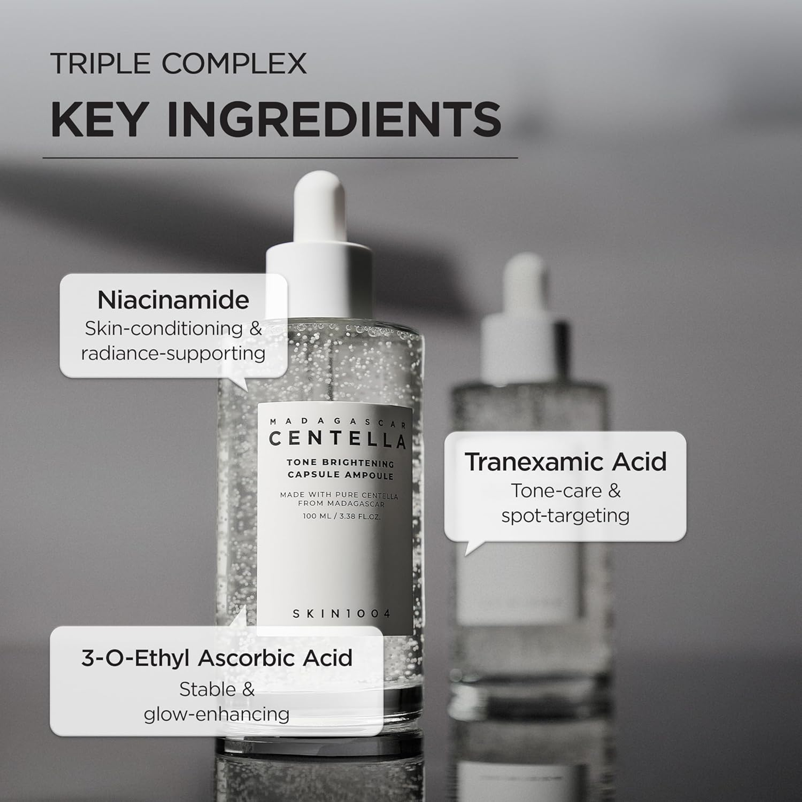 Skin1004 Tone Brightening Capsule Ampoule - Niacinamide & Centella Serum for Uneven Skin 3.38 fl.oz 10