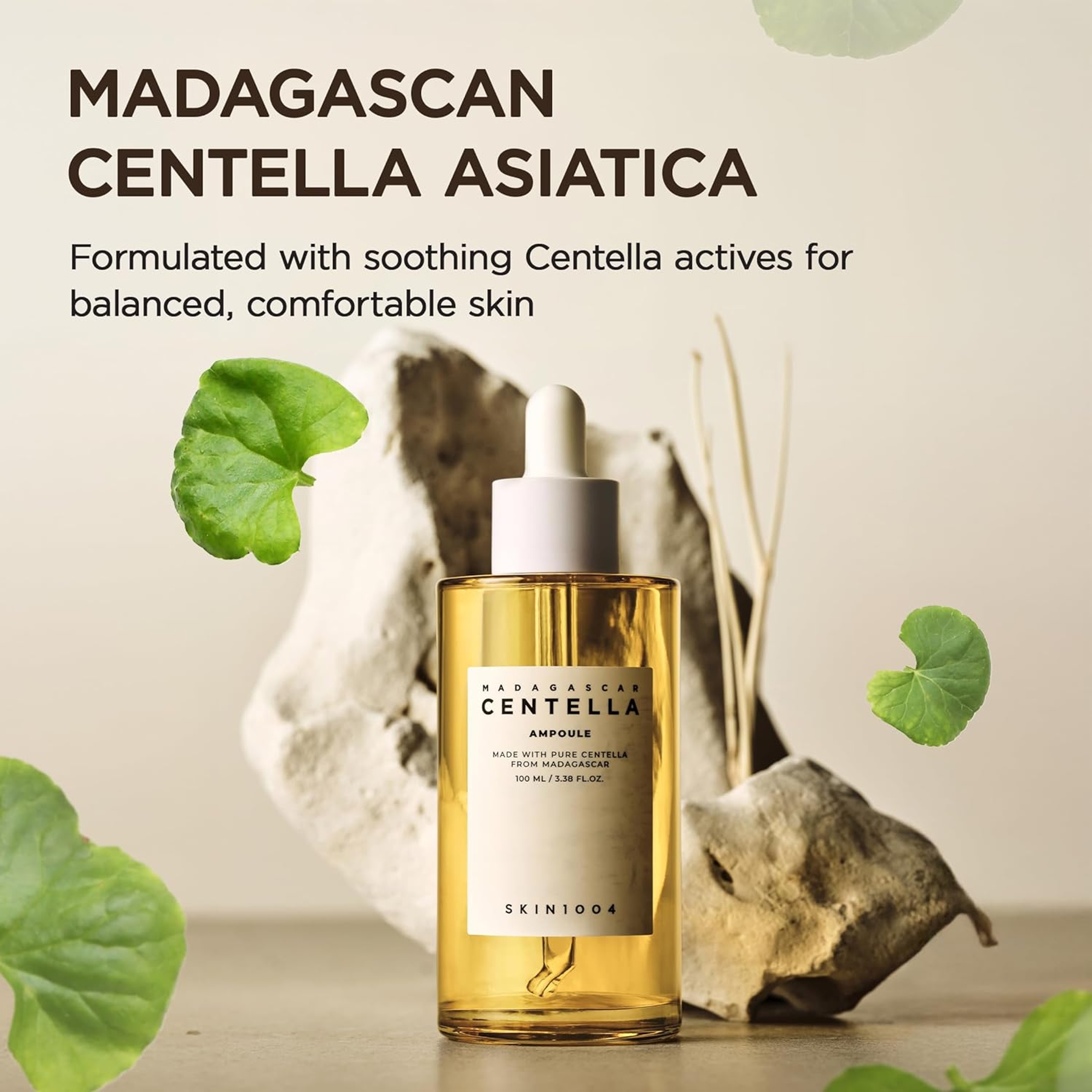 Skin1004 Madagascar Centella Ampoule - Korean Face Serum for Hydrating & Soothing Care 3.38 fl.oz 9