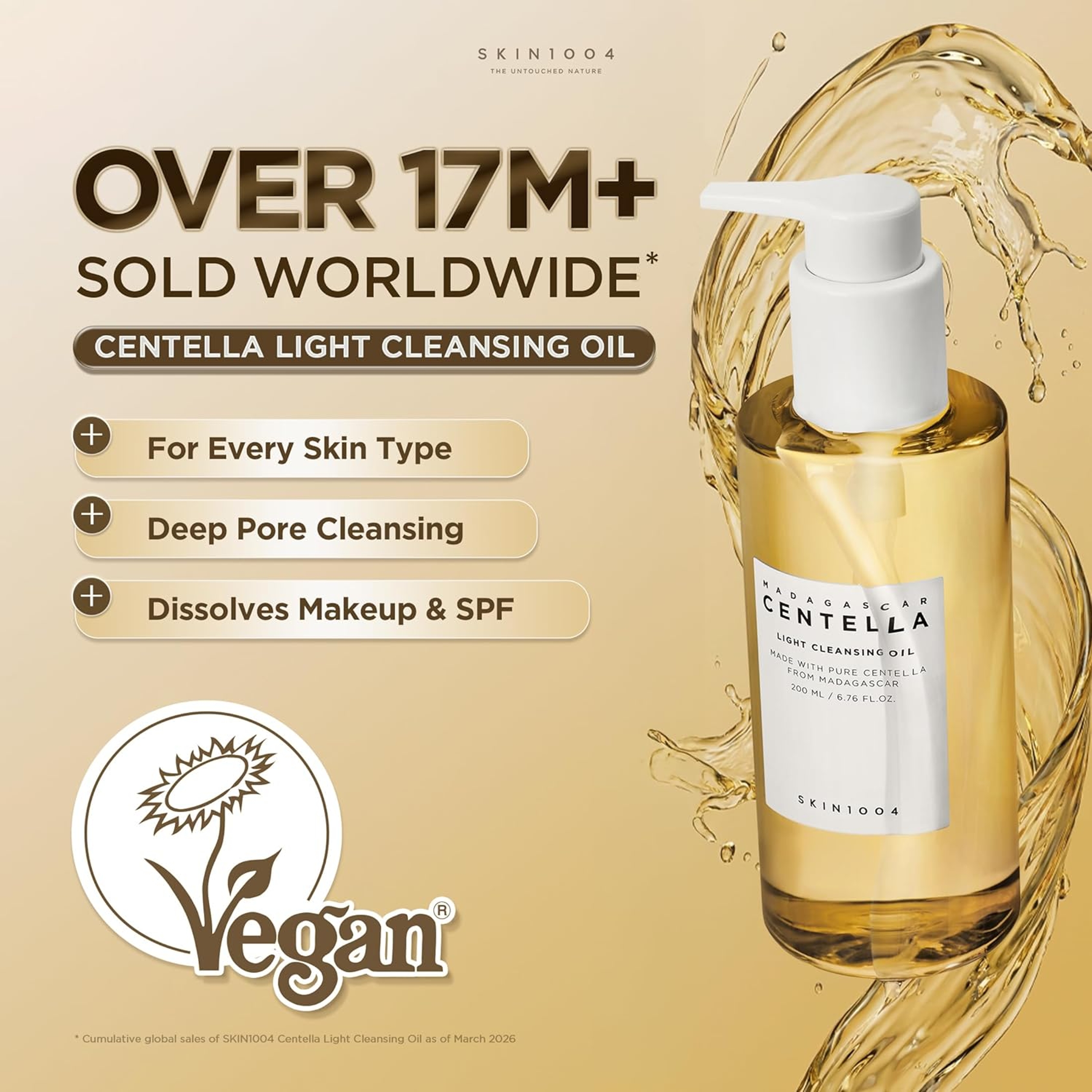 Skin1004 Madagascar Centella Light Cleansing Oil 6.76 fl.oz - Gentle Oil Cleanser for Face 3