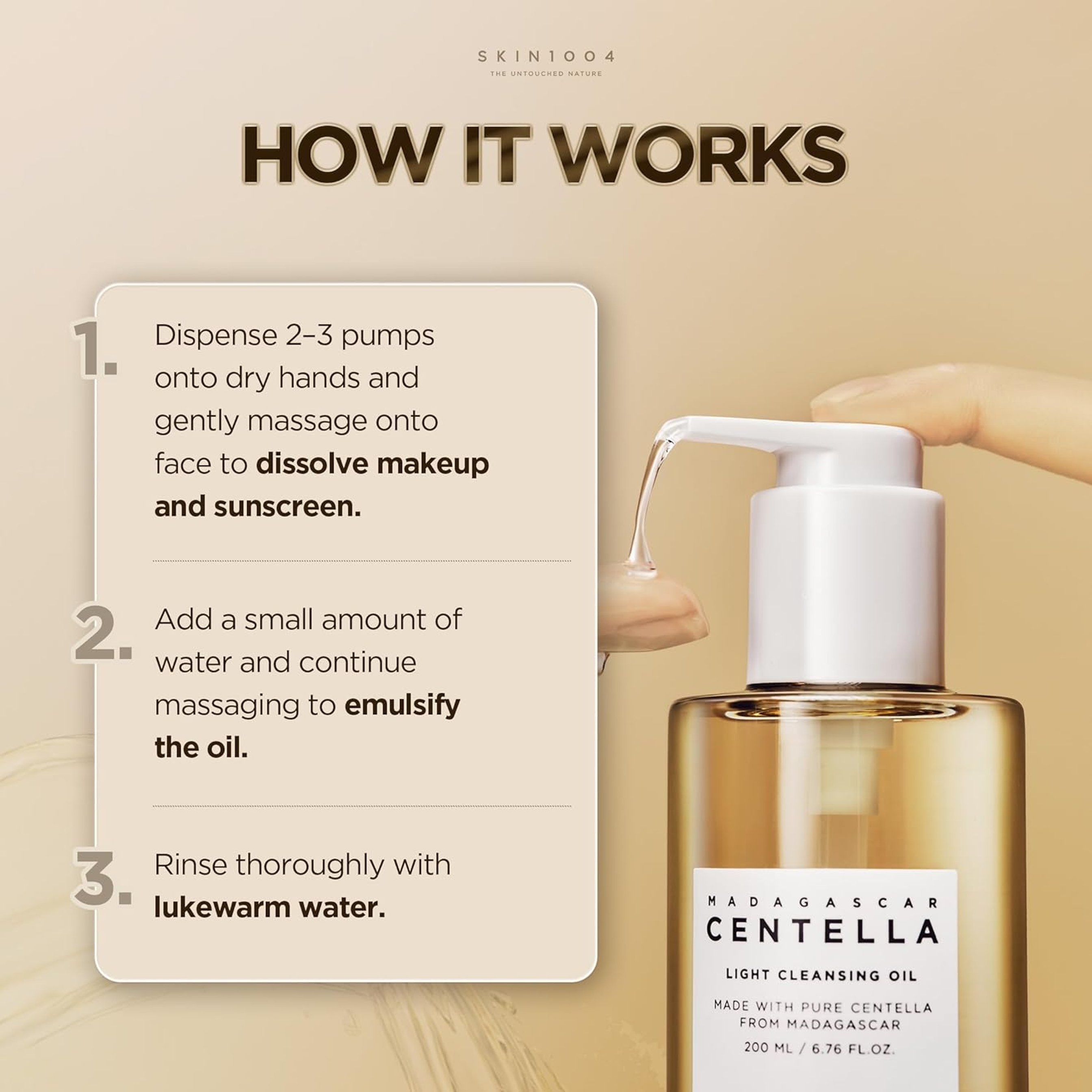 Skin1004 Madagascar Centella Light Cleansing Oil 6.76 fl.oz - Gentle Oil Cleanser for Face 8