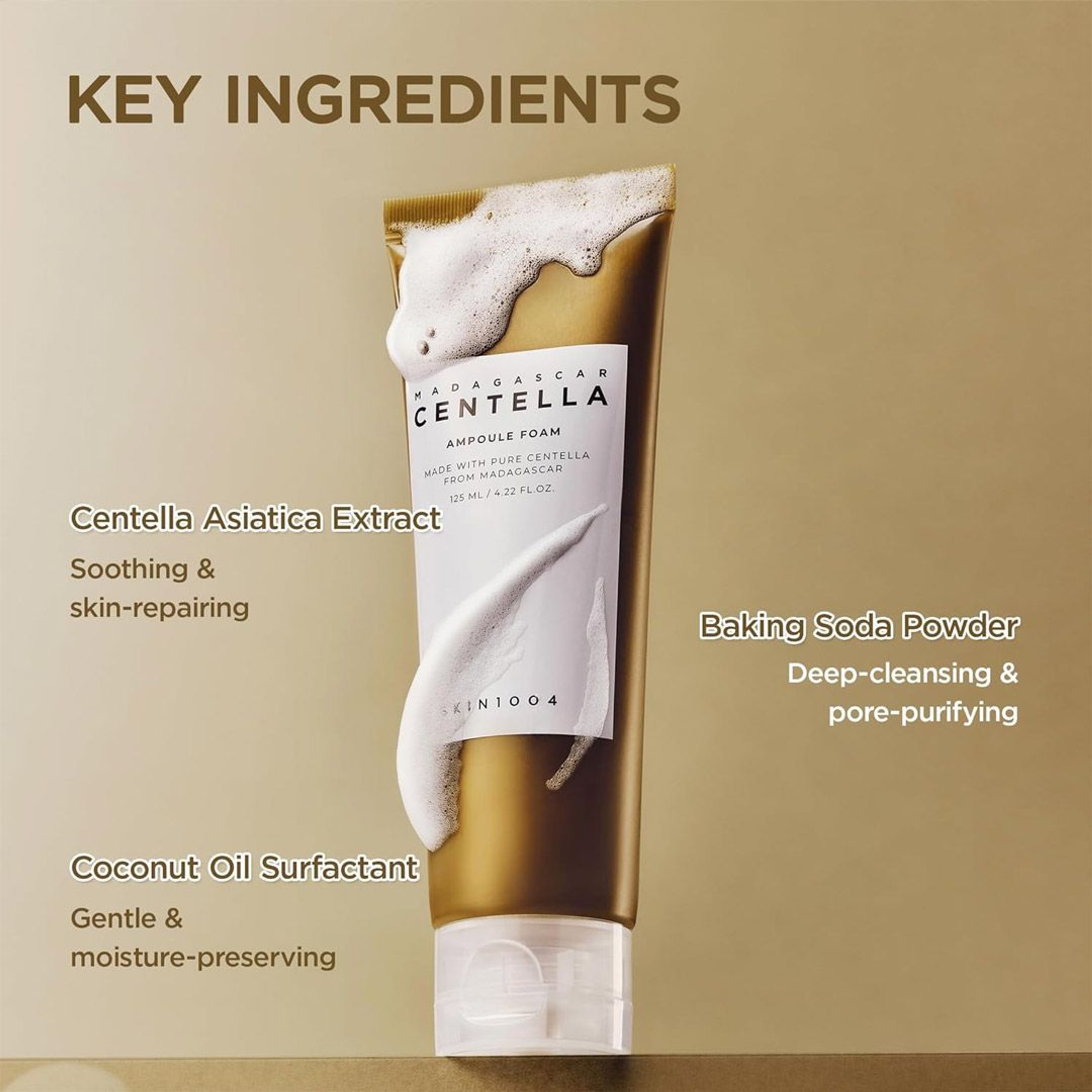 Skin1004 Madagascar Centella Ampoule Foam - Face Cleanser & Makeup Remover for Soft Skin 4.23 fl.oz 2