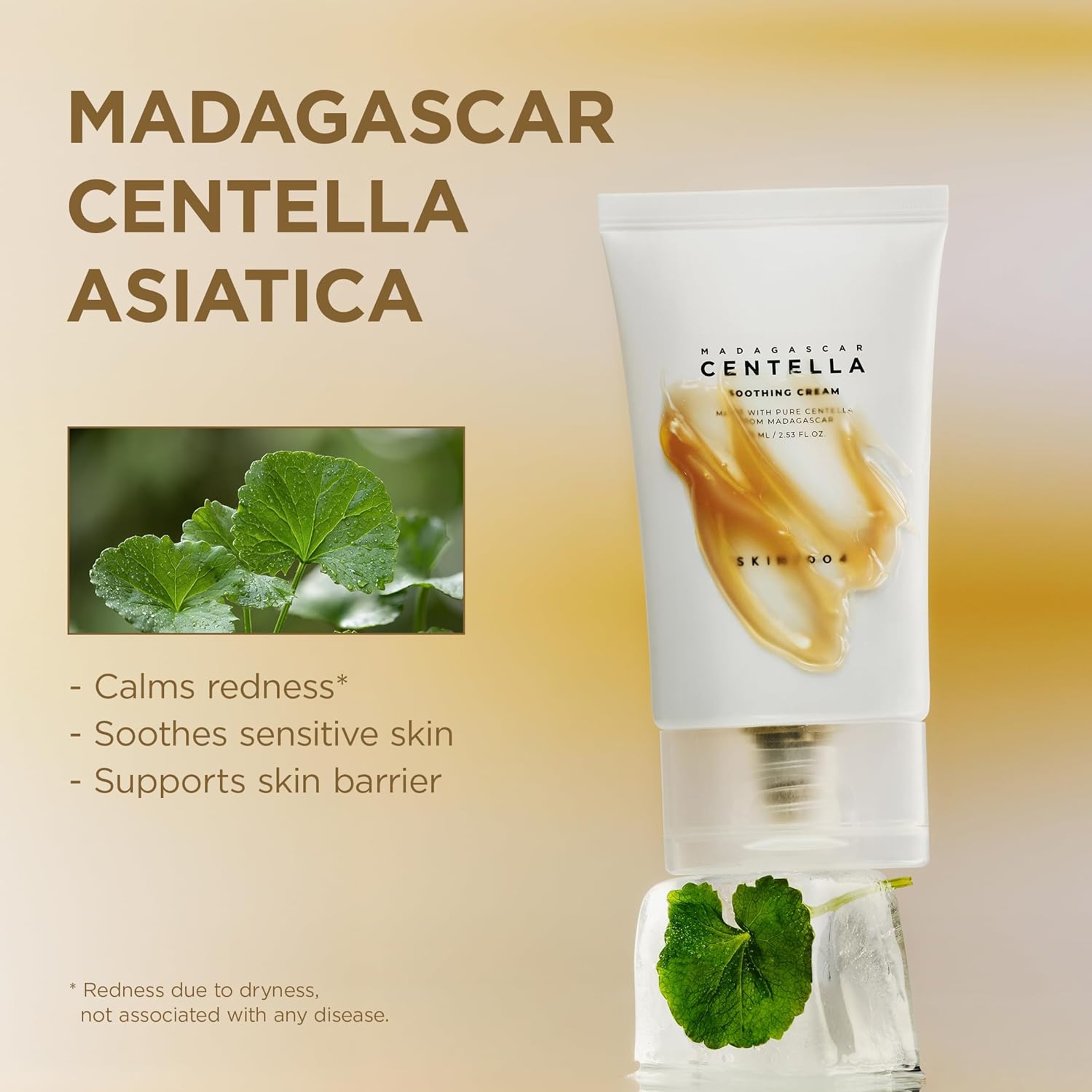 Skin1004 Centella Soothing Cream - Centella Moisturizer Cream for Soothing & Skin Barrier Support 2.53 fl.oz 8