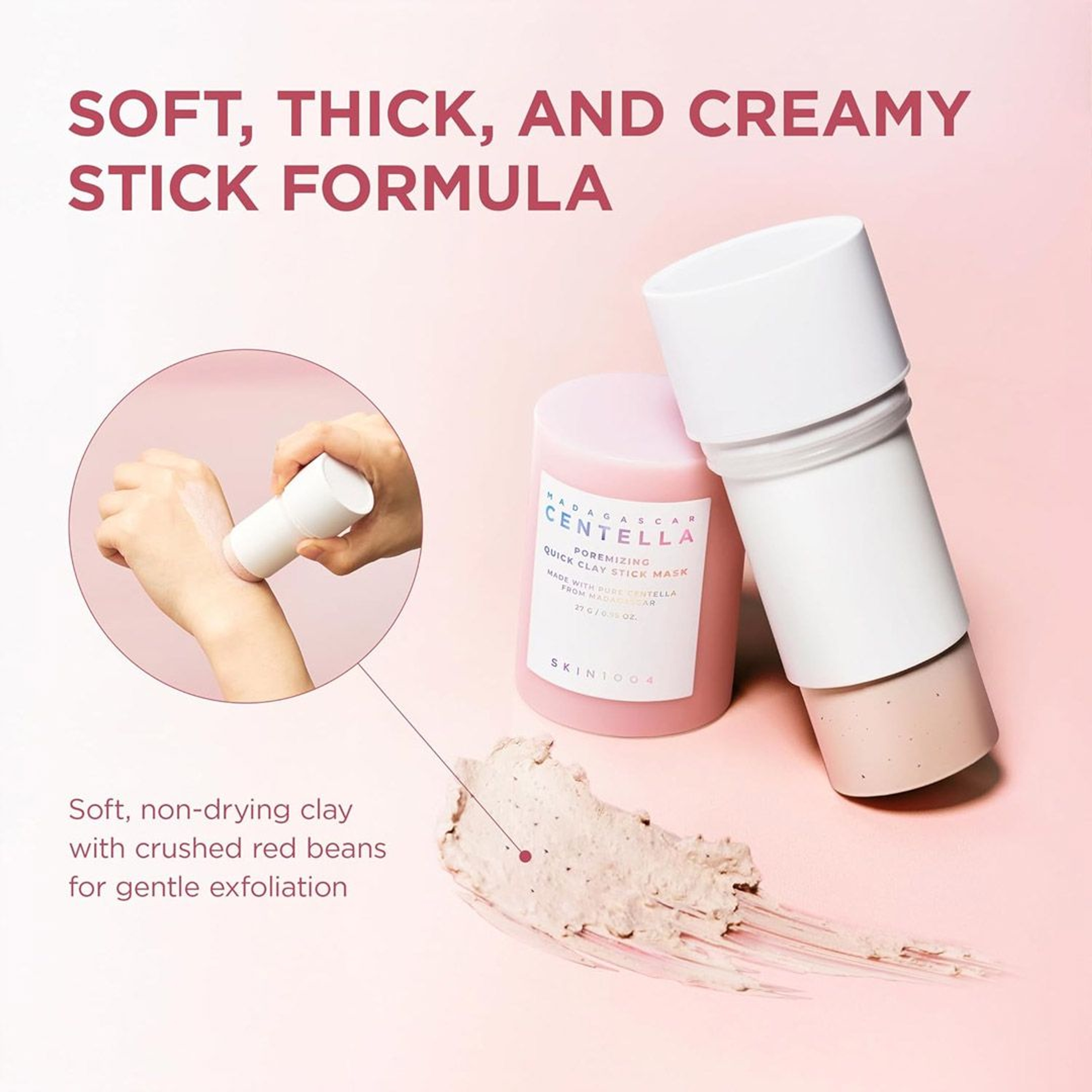 Skin1004 Poremizing Quick Clay Stick Mask - Facial Clay Mask for Pore Minimizing 0.95 fl.oz 3