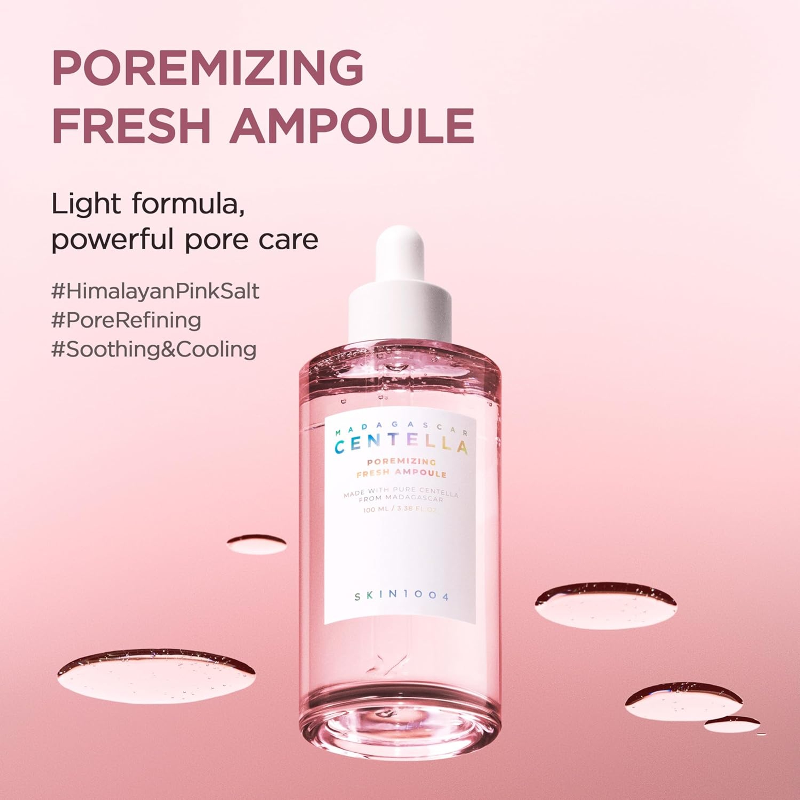 Skin1004 Madagascar Centella Poremizing Fresh Ampoule - Soothing Hydration for Oily Combination Skin 3.38 fl.oz 7