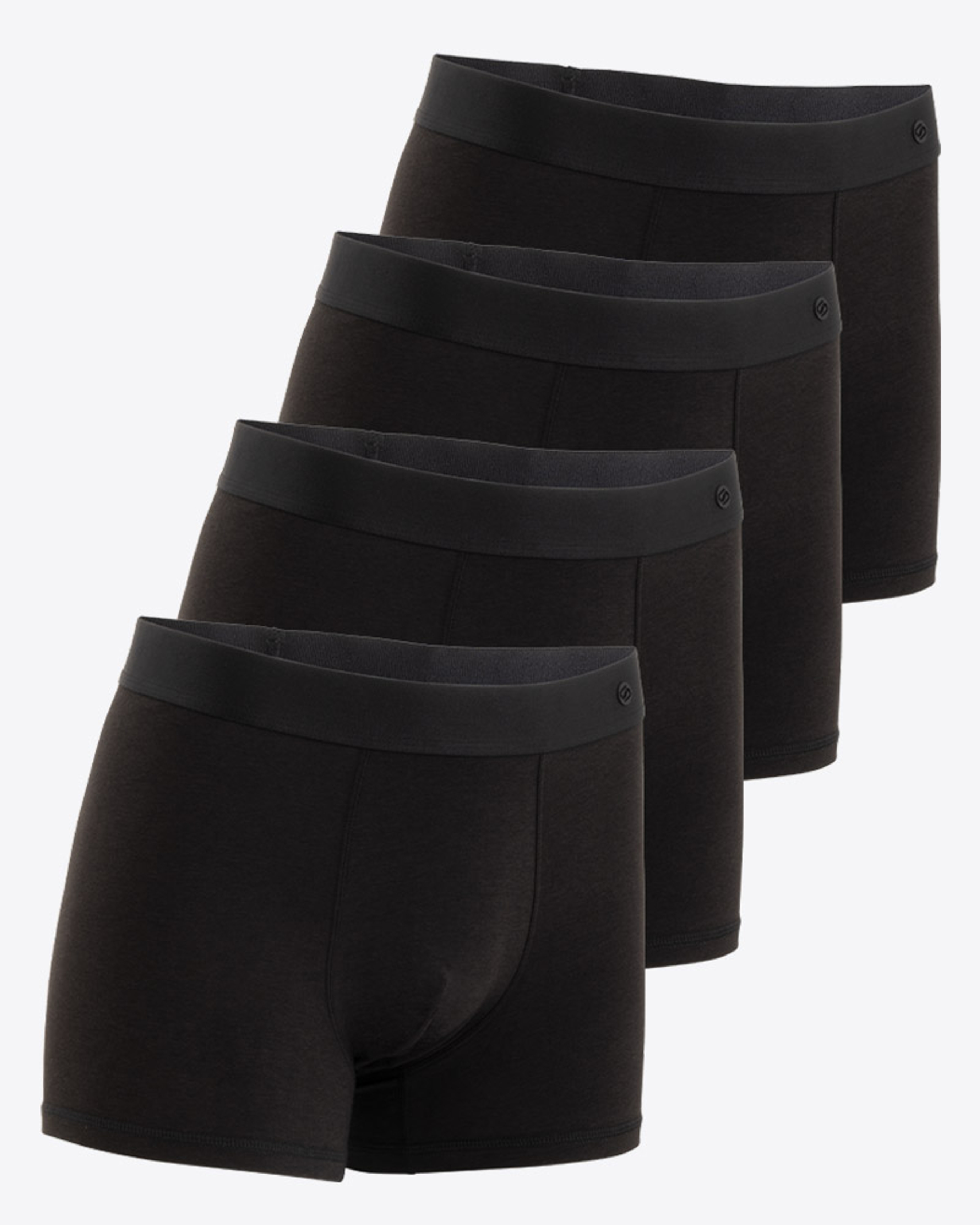 [Bamboo] Synctives Men’s Trunk Fit Underwear 4-Pack, Deep Black, L - CMUW0031 1