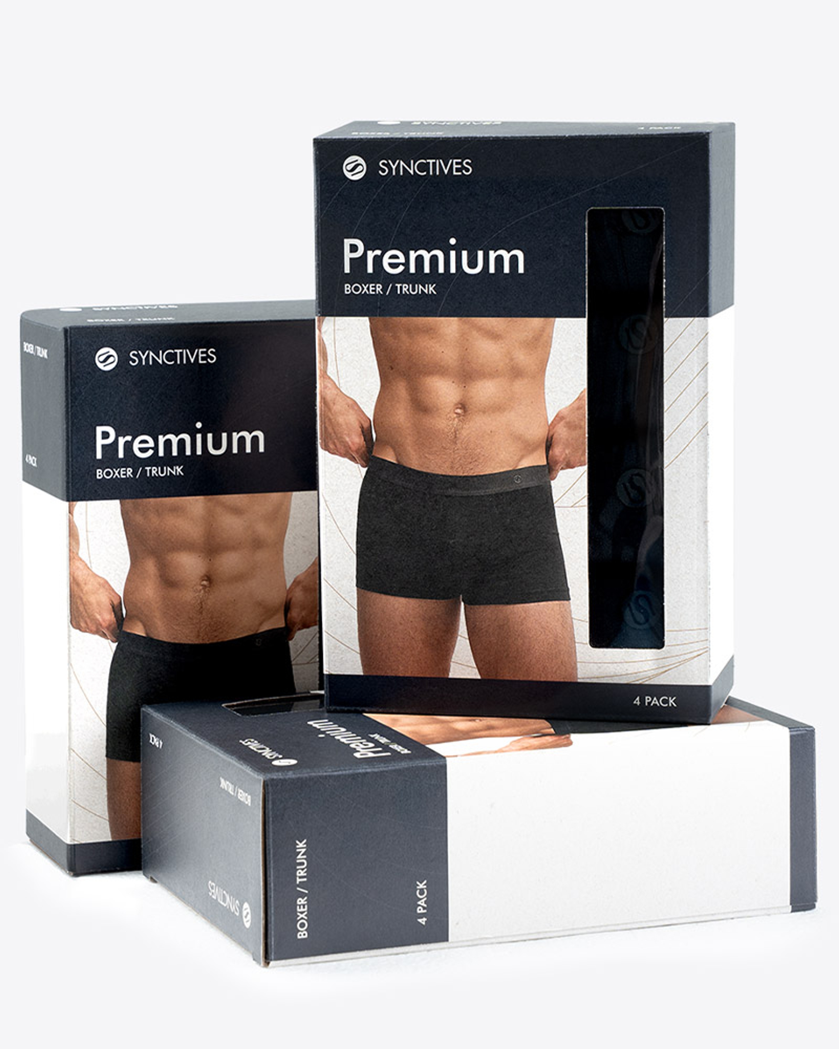 [Bamboo Cotton] Synctives Men’s Trunk Fit Underwear 4-Pack 2