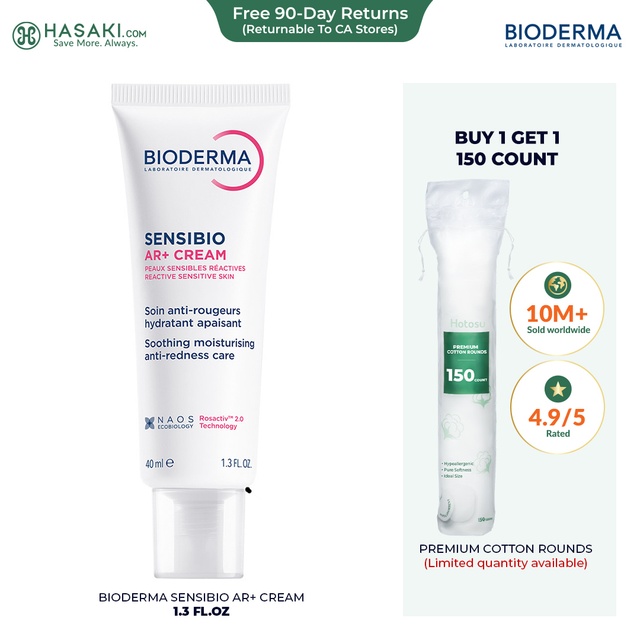 Bioderma Sensibio AR+ Cream 1.3 fl.oz - Facial Redness Relief Lotion for Sensitive Skin