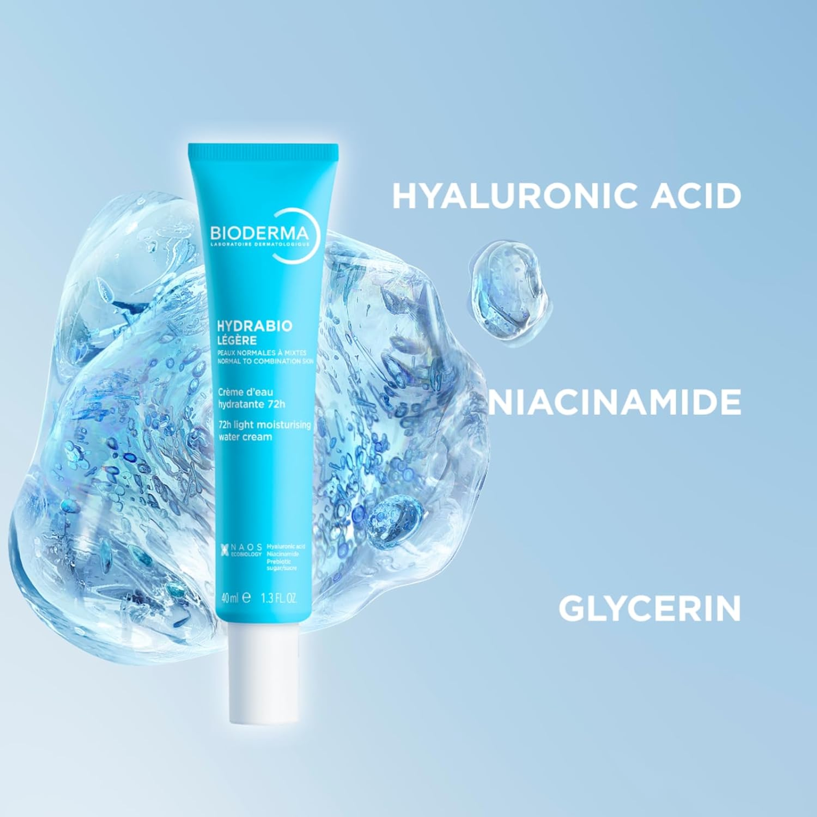 Bioderma Hydrabio Face Cream 1.3 fl.oz - Lightweight Face Moisturizer for Normal to Combination Sensitive Skin 4