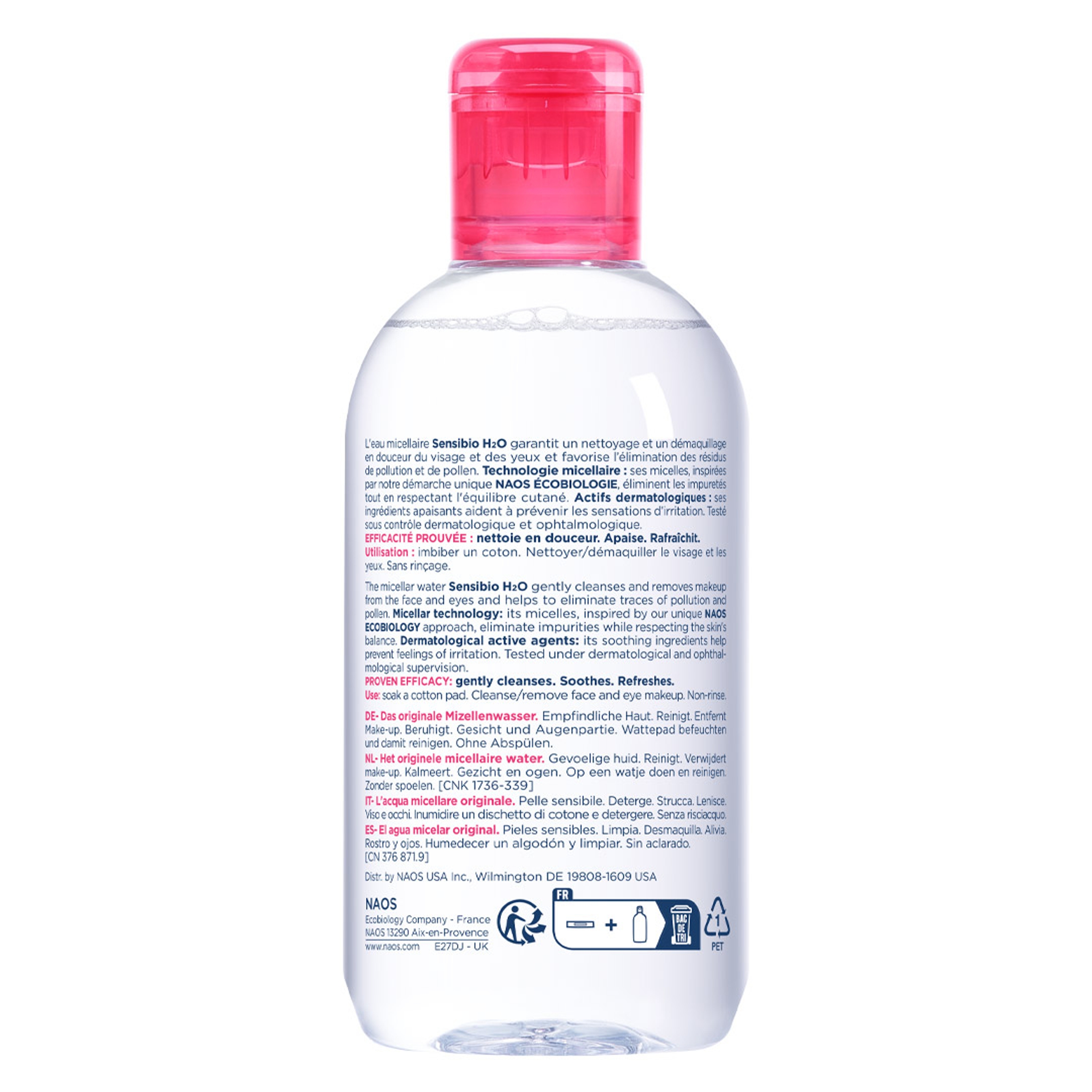 Bioderma Sensibio H2O Micellar Water 8.4 fl.oz - Face Cleanser for Sensitive Skin 10