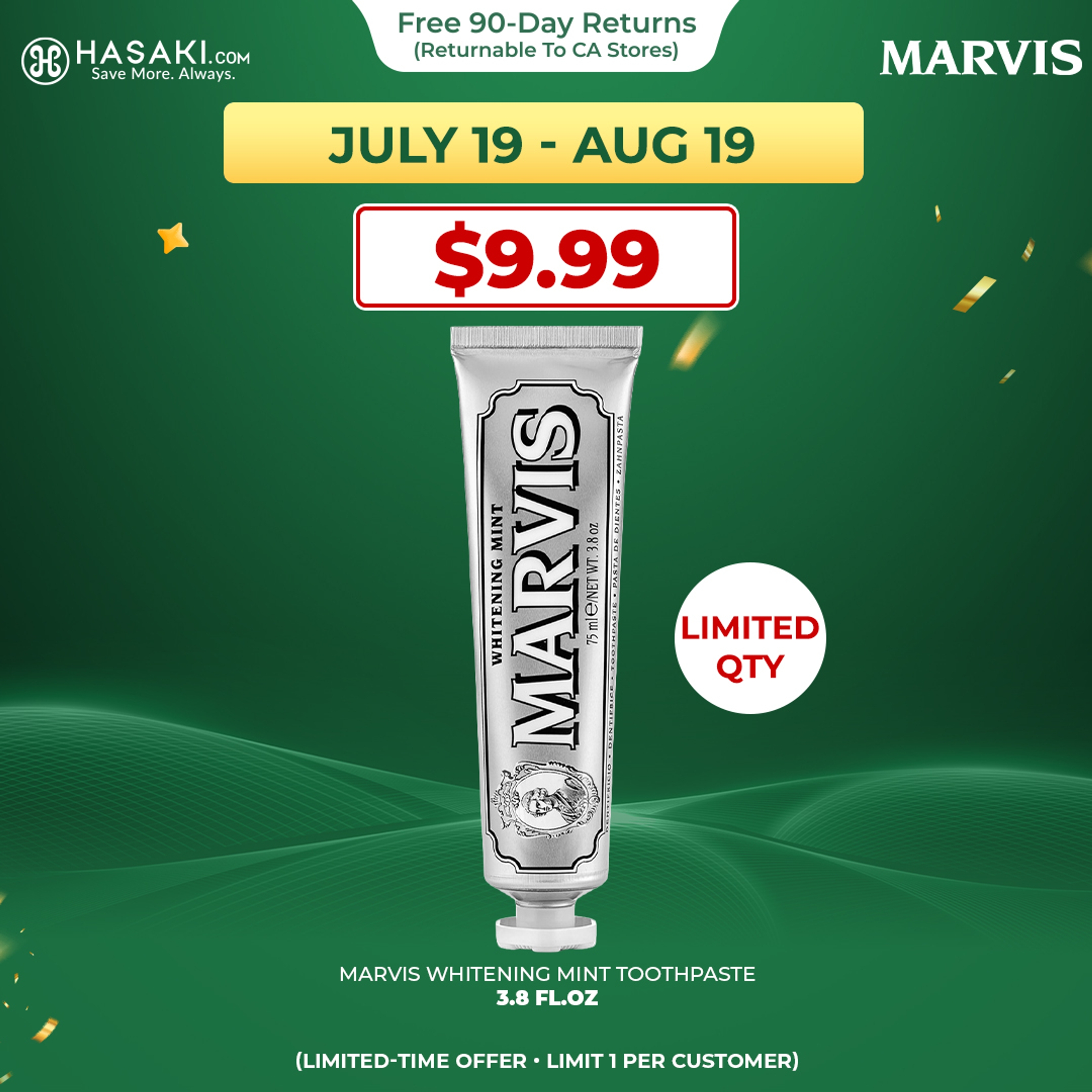 Marvis Whitening Mint Toothpaste 3.8 fl.oz 1
