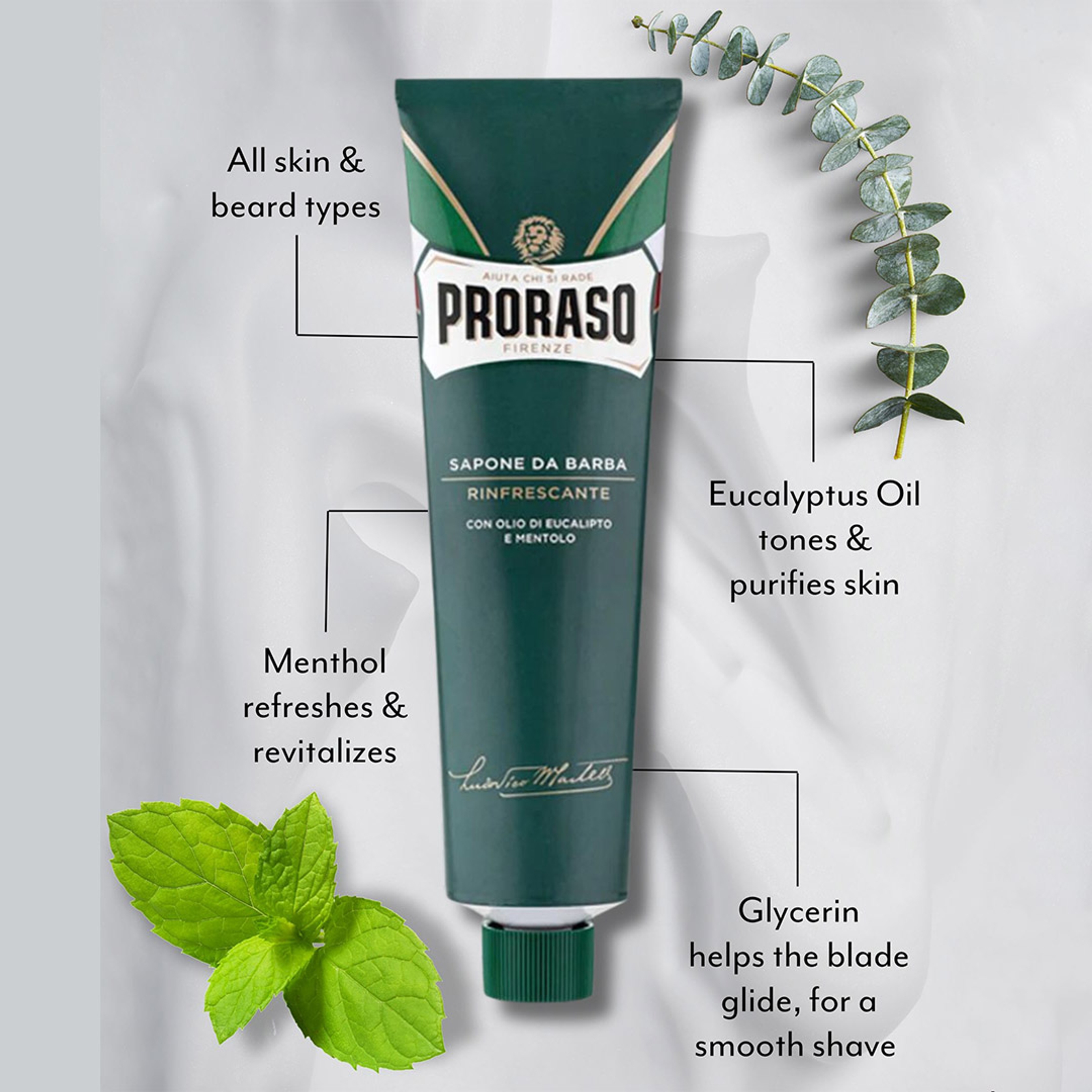 Proraso Shaving Cream Tube Refreshing 5.2 fl.oz 2