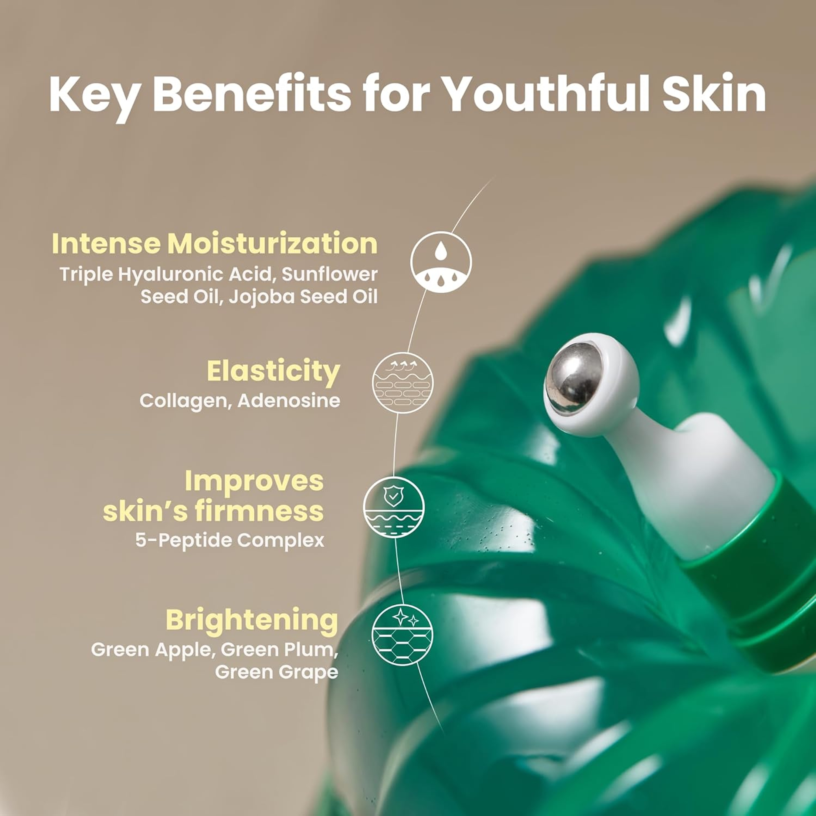 AXIS-Y Vegan Collagen Eye Serum 0.33 fl.oz - Triple Hyaluronic Acid & Peptide Collagen Eye Cream 4