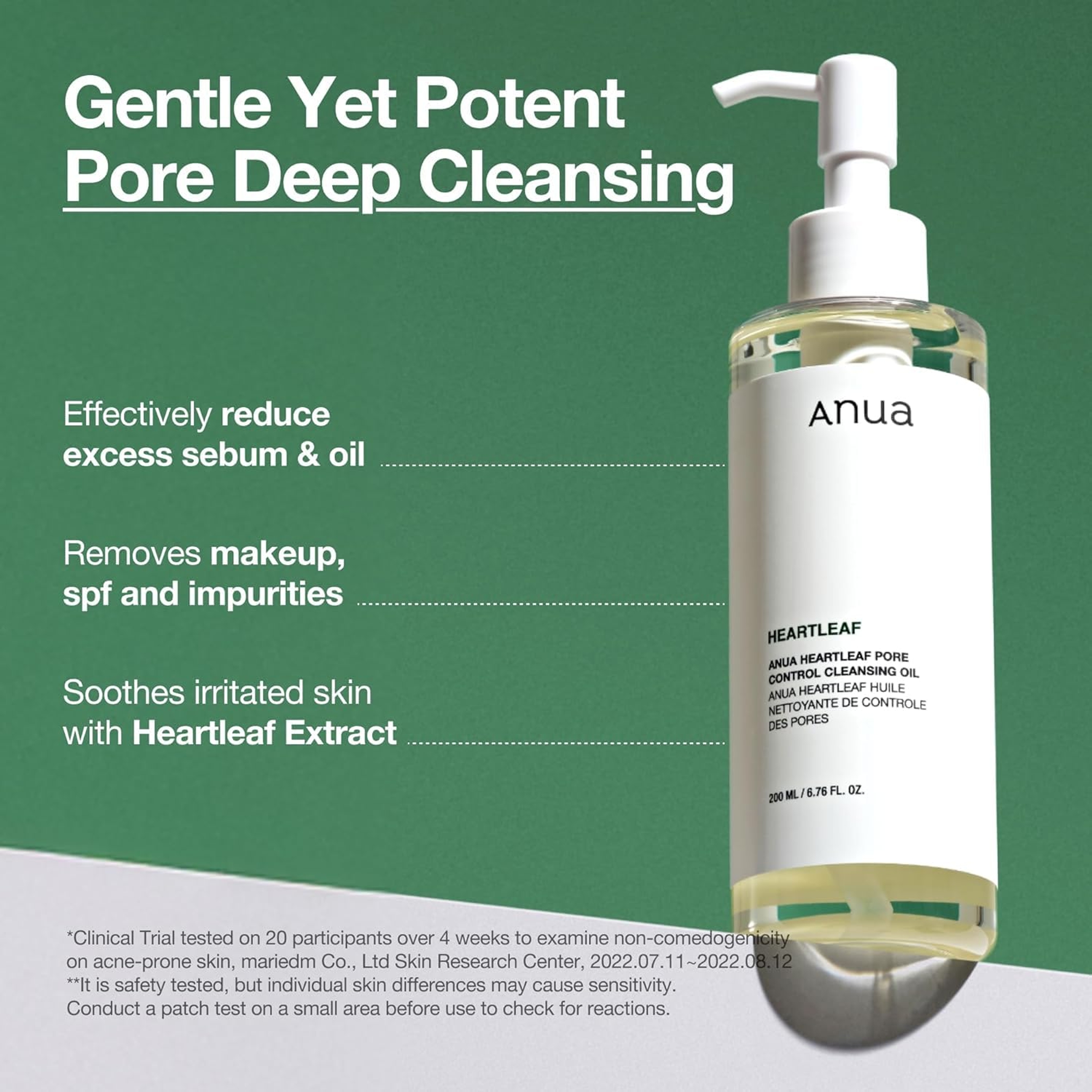 Anua Heartleaf Pore Control Cleansing Oil 6.76 fl.oz - Gentle Melting Oil Cleanser for All Skin Type 4
