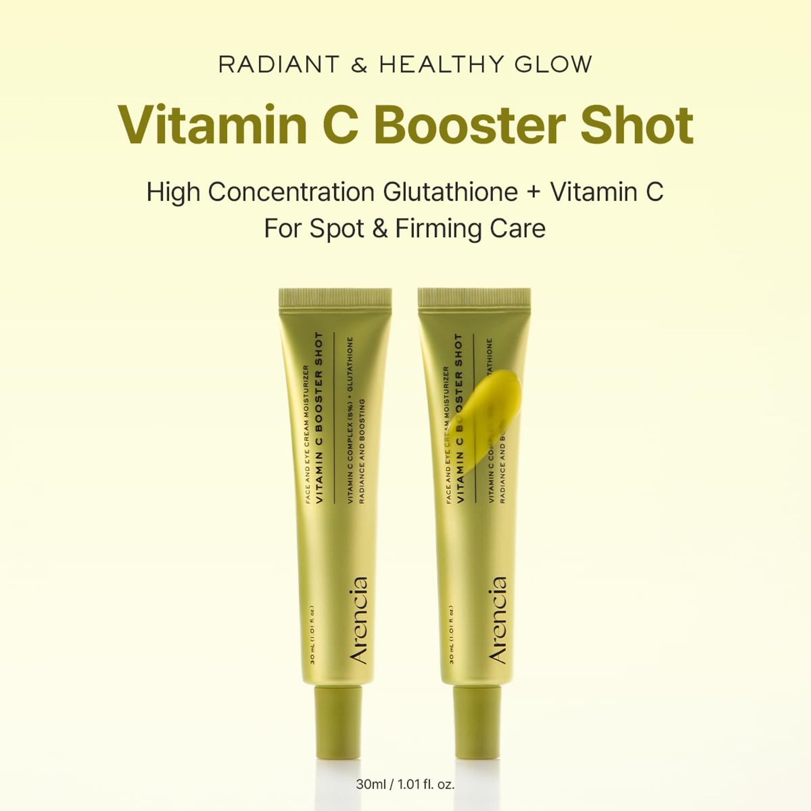 Arencia Vitamin C Booster Shot 1.01 fl.oz - Face & Eye Cream Moisturizer for Dark Spot Care, Fine Lines & Wrinkles 2