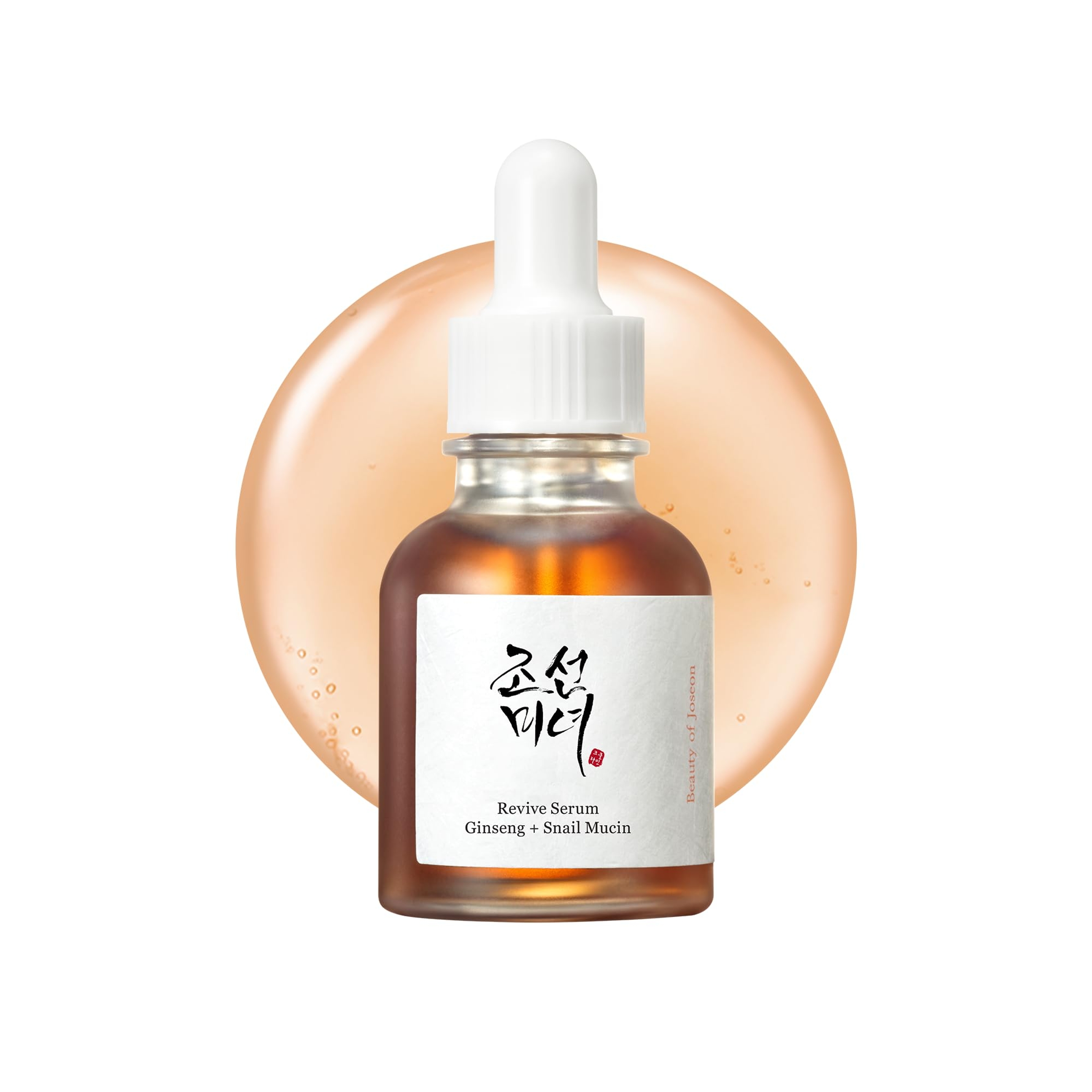 Beauty Of Joseon Revive Snail Mucin Ginseng Serum - Hydrating Peptide Facial Moisturizer for Sensitive Skin 1.01 fl.oz 1