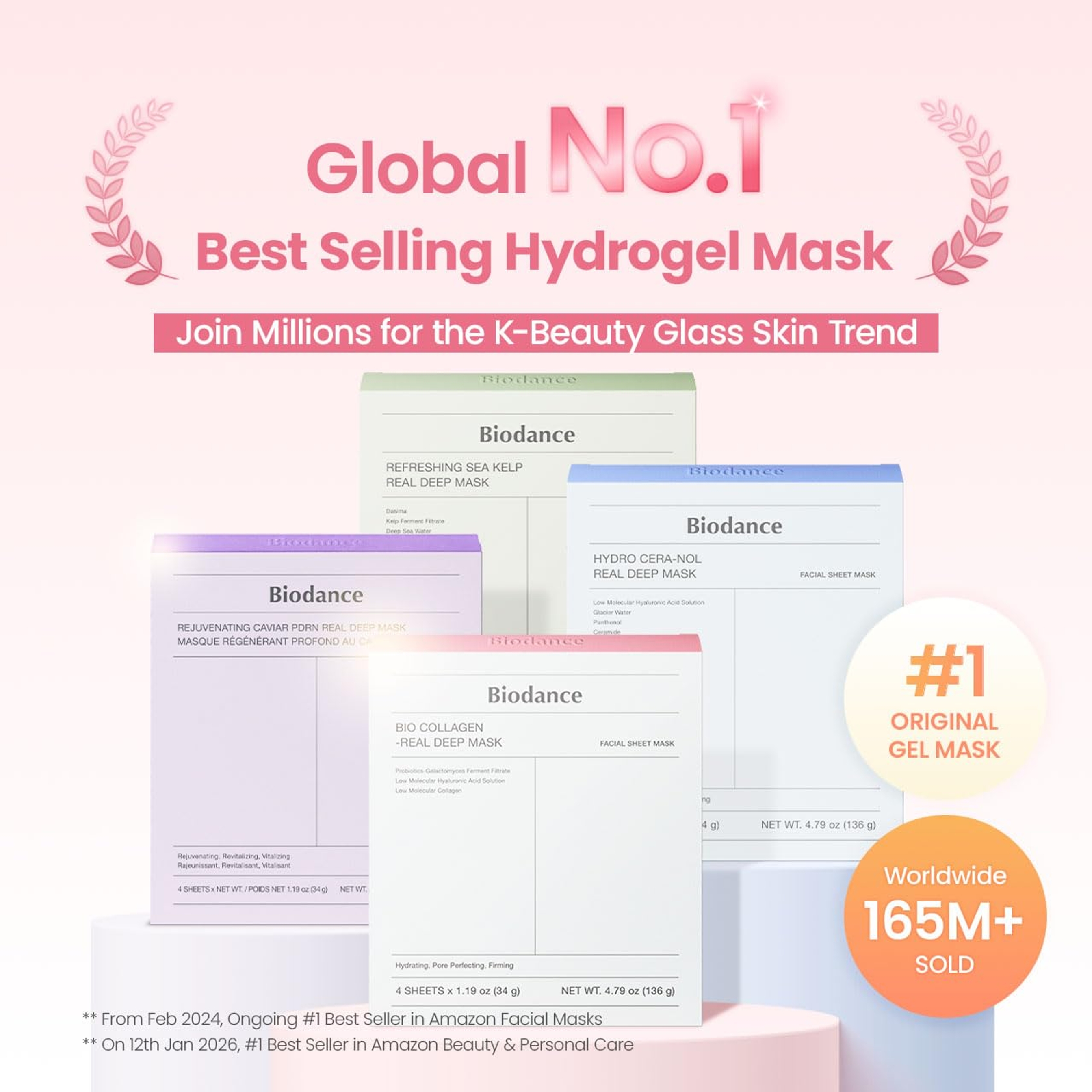 Biodance Bio-Collagen Real Deep Mask 1.19 fl.oz (Pack of 4) - Hydrating Overnight Hydrogel Face Mask 2