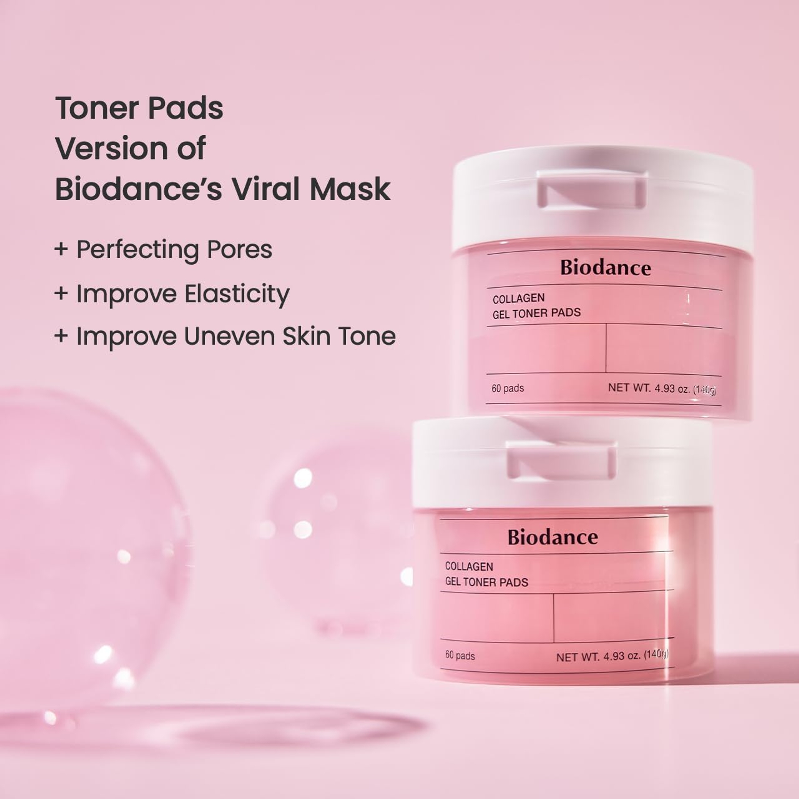Biodance Collagen Gel Toner Pads 60 Count - Plumping Toner Pads for Sensitive Skin 5