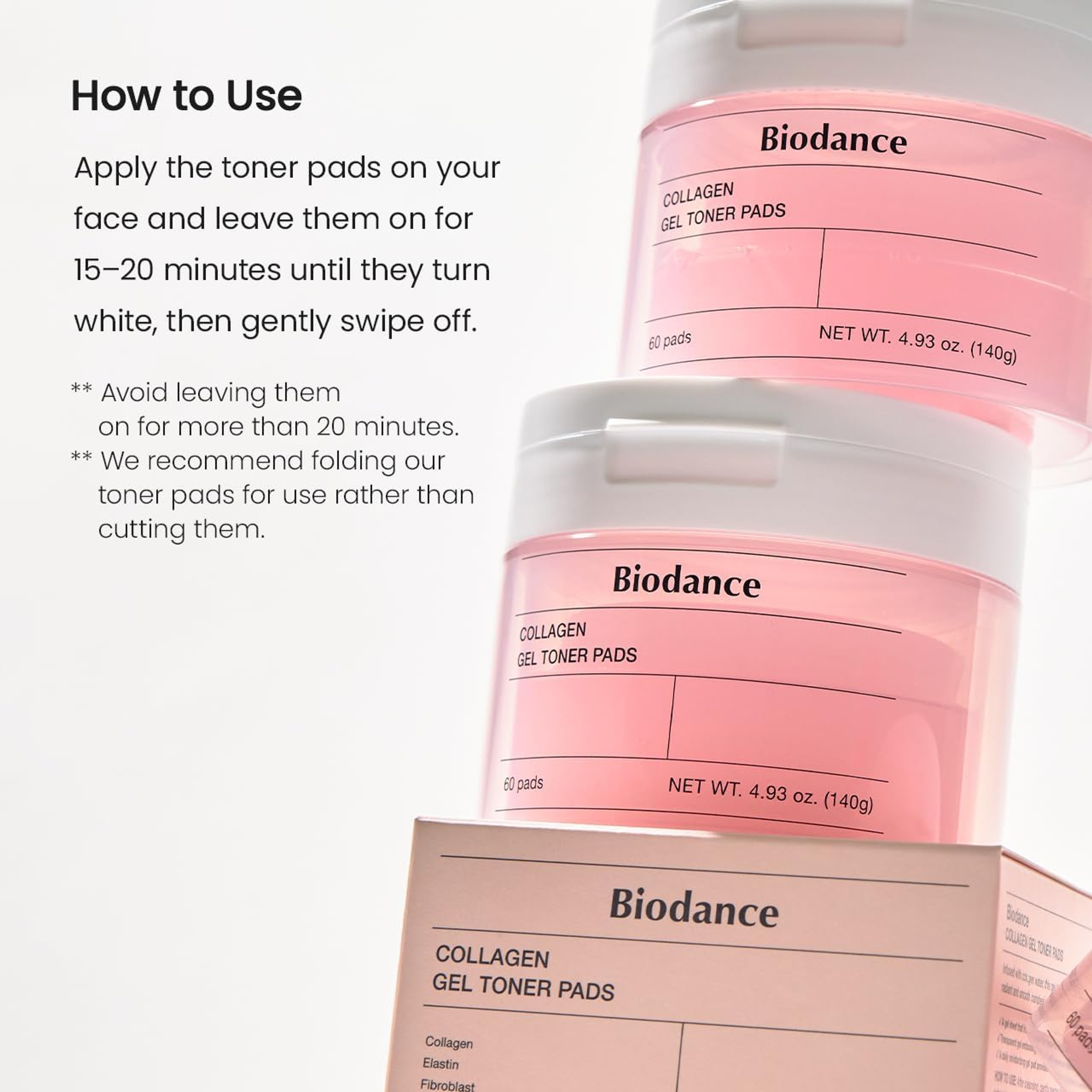 Biodance Collagen Gel Toner Pads 60 Count - Plumping Toner Pads for Sensitive Skin 10