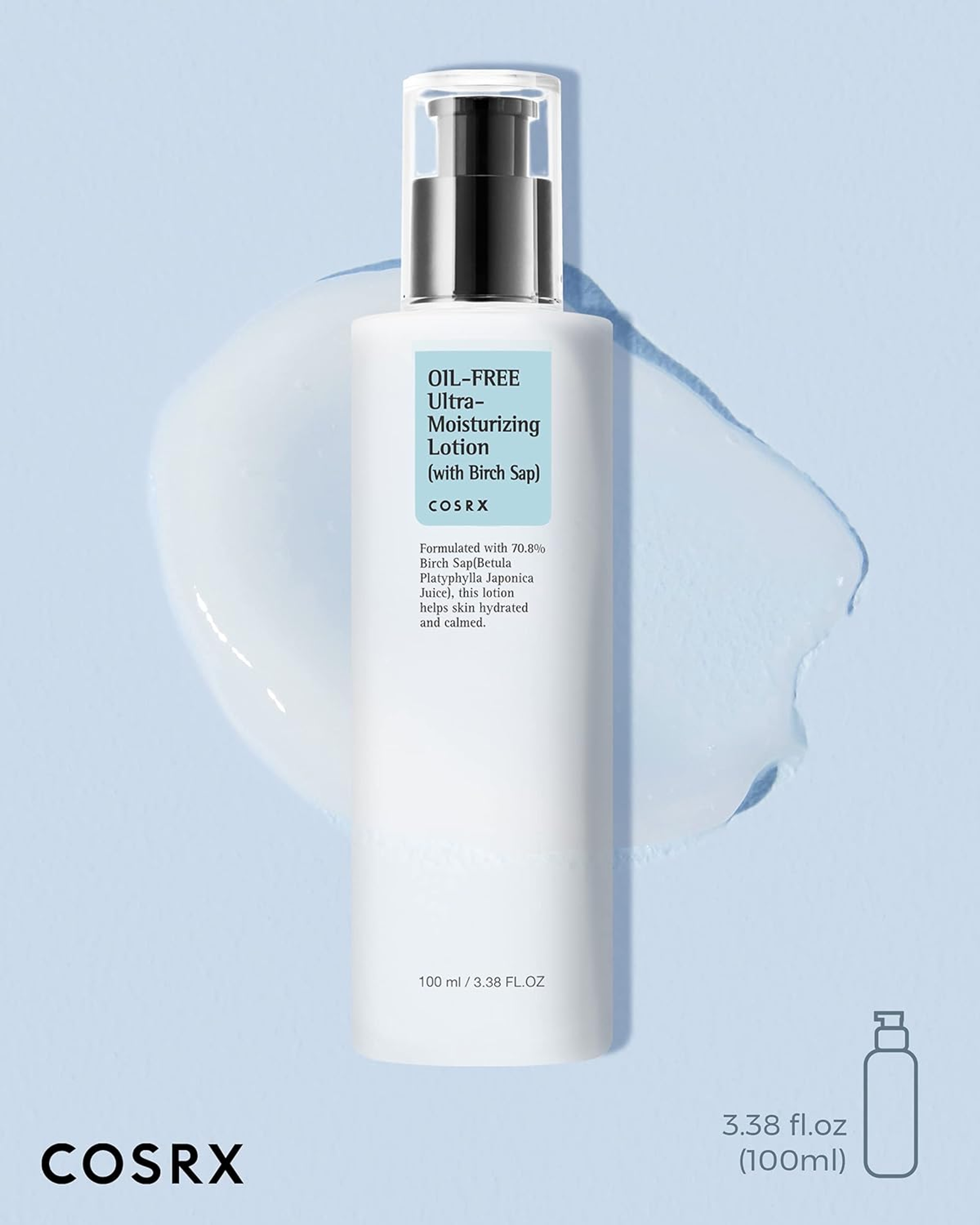 Cosrx Oil Free Ultra-Moisturizing Lotion with Birch Sap 3.38 fl.oz - Daily Acne Facial Moisturizer for All Skin Types 8