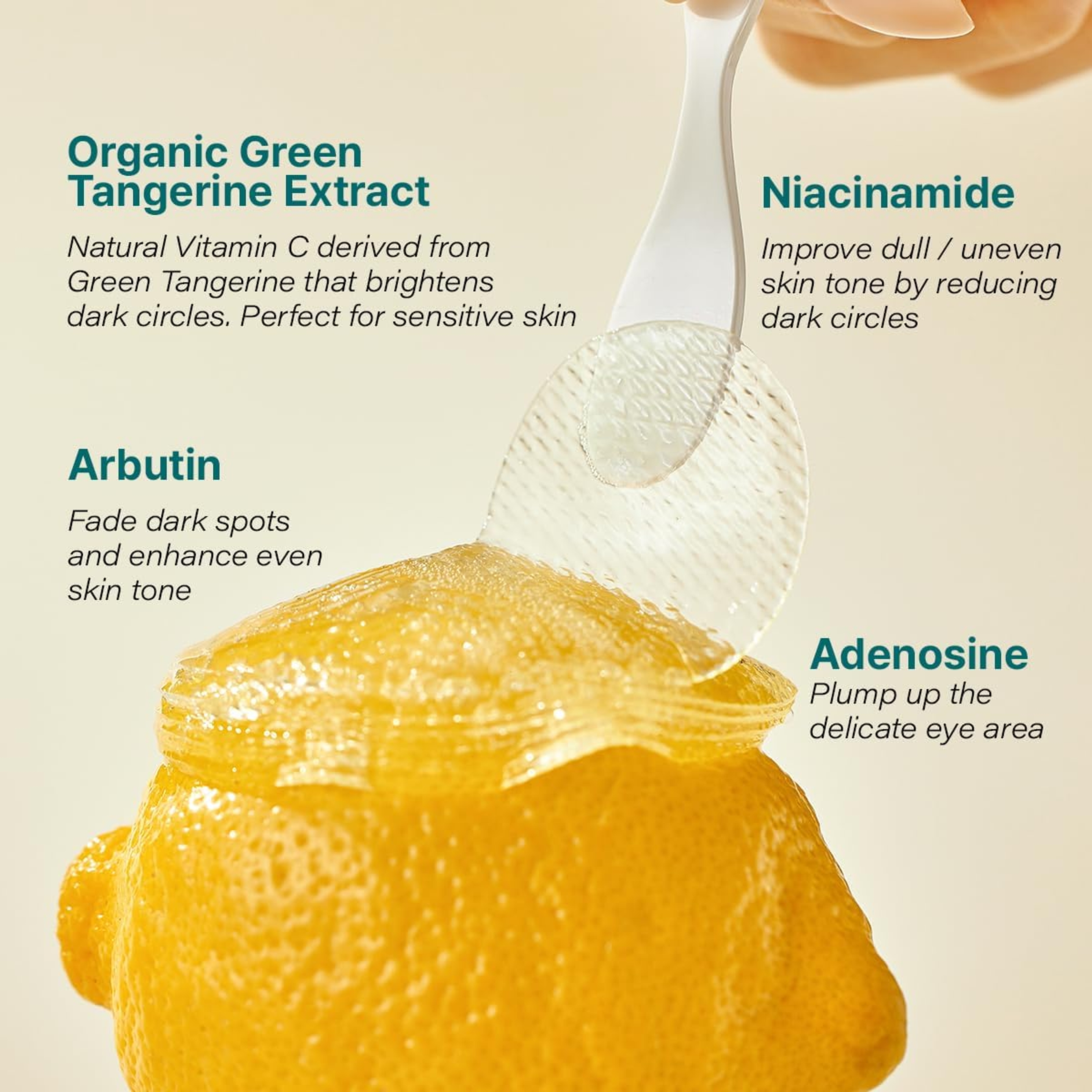 Goodal Green Tangerine Vitamin C Eye Gel Patch 60 Count - Hydrating Gel Under Eye Masks for Tired Puffy Eyes 5
