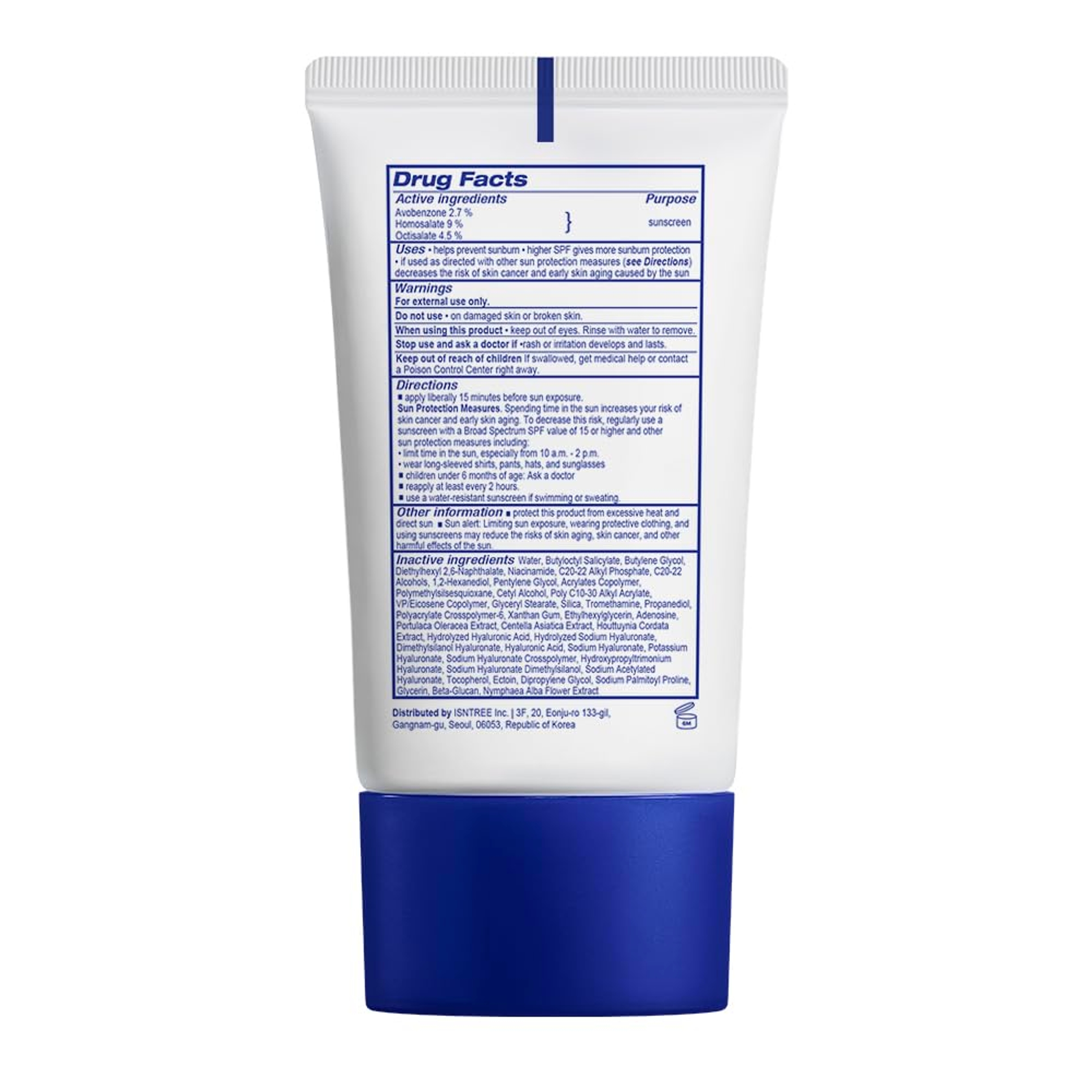 Isntree Hyaluronic Acid Daily Sun Gel - Broad Spectrum SPF 30 Sunscreen 1.69 fl.oz 9