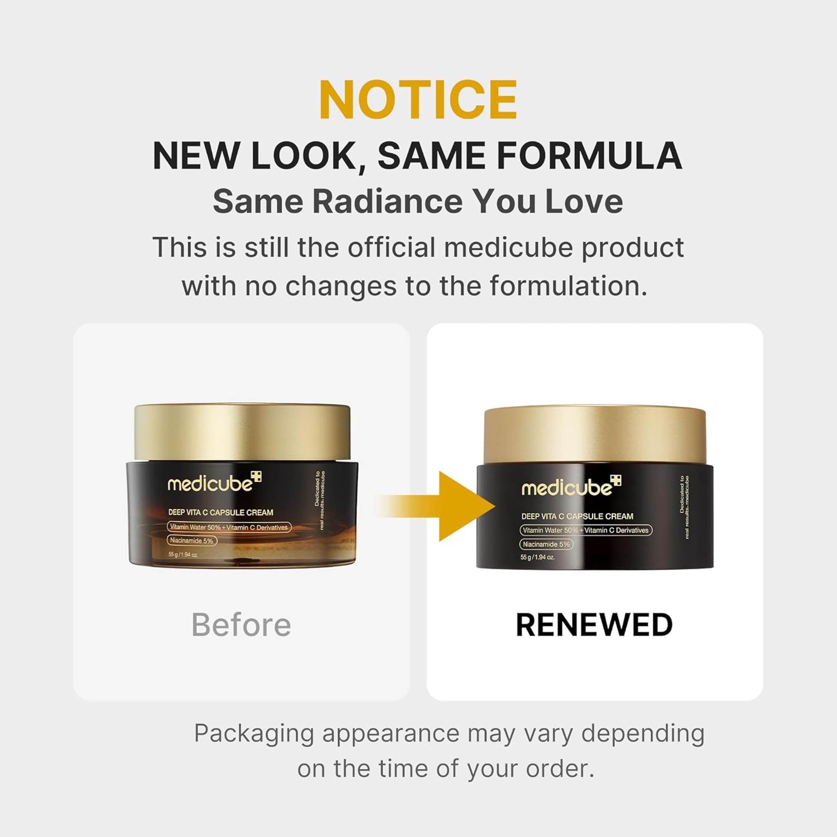 Medicube Deep Vita C Capsule Cream 1.94 oz - Liposome Vitamin C Golden Capsule for Radiance & Firm-Looking Skin 2