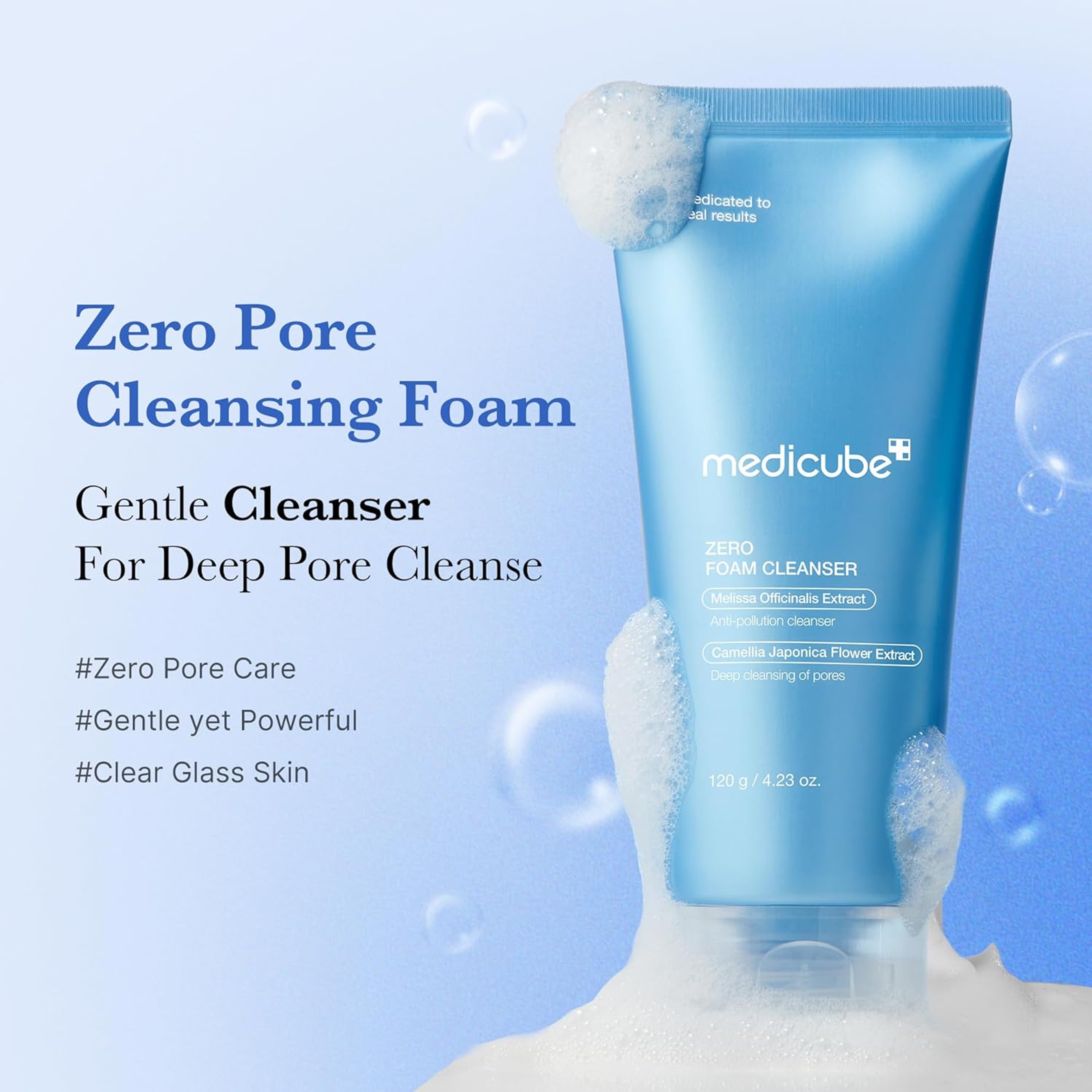 Medicube Facial Zero Foam Cleanser 4.23 fl.oz - Daily Gentle Cleansing Foam for Sensitive Skin 2