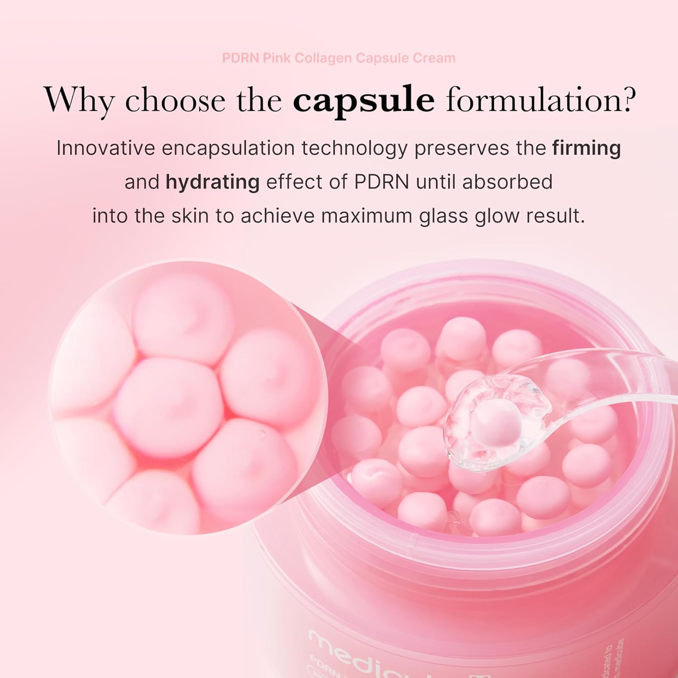 Medicube PDRN Pink Collagen Capsule Cream 1.94 fl.oz - Lightweight Moisturizing Cream with Salmon DNA for Uneven Skin 5
