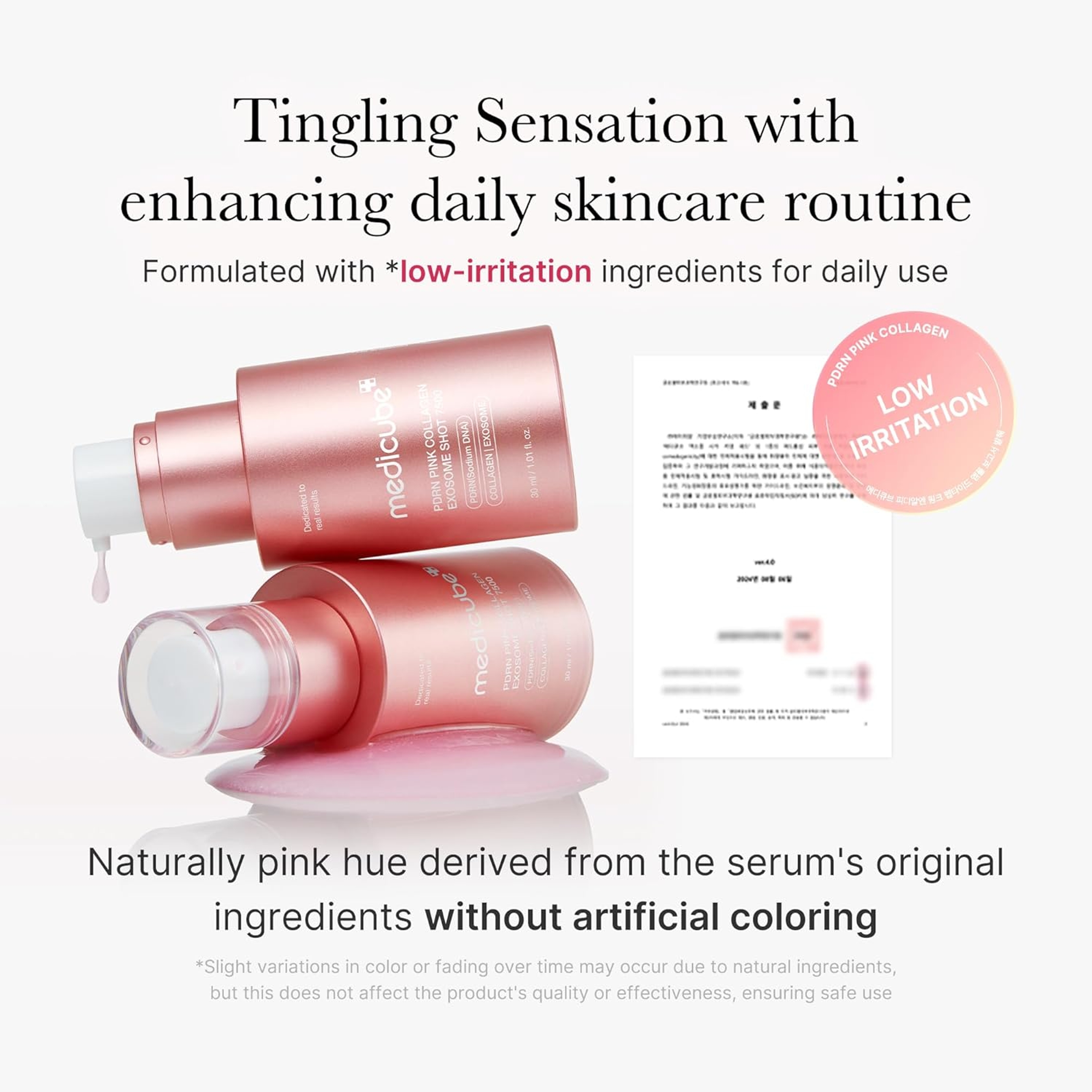 Medicube PDRN Pink Collagen Exosome Shot 7500 1.01 fl.oz - Salmon DNA Spicules Serum for Uneven Skin 4