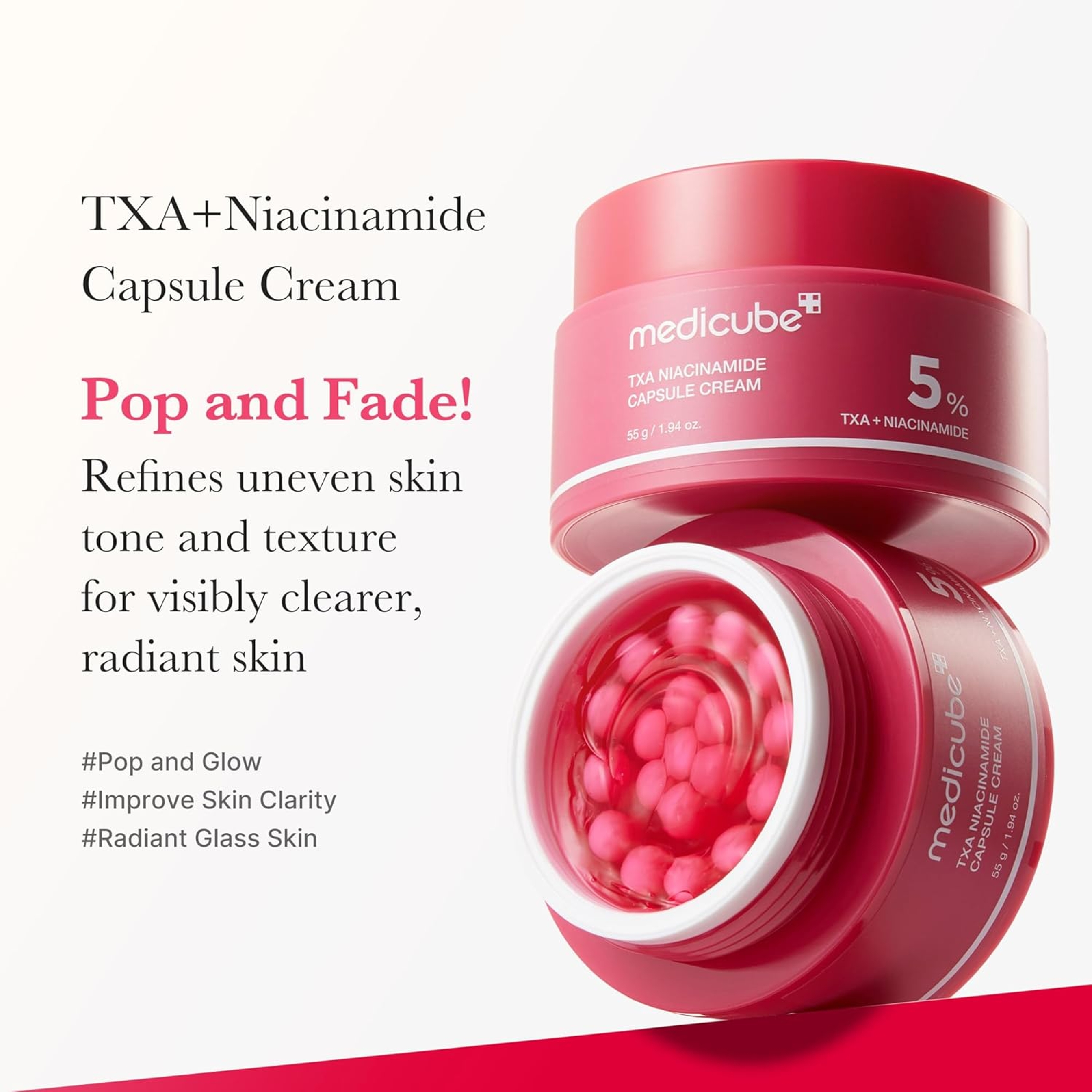 Medicube TXA Niacinamide Capsule Cream 1.94 fl.oz - Dual Radiance Moisturizer for Uneven Skin 2
