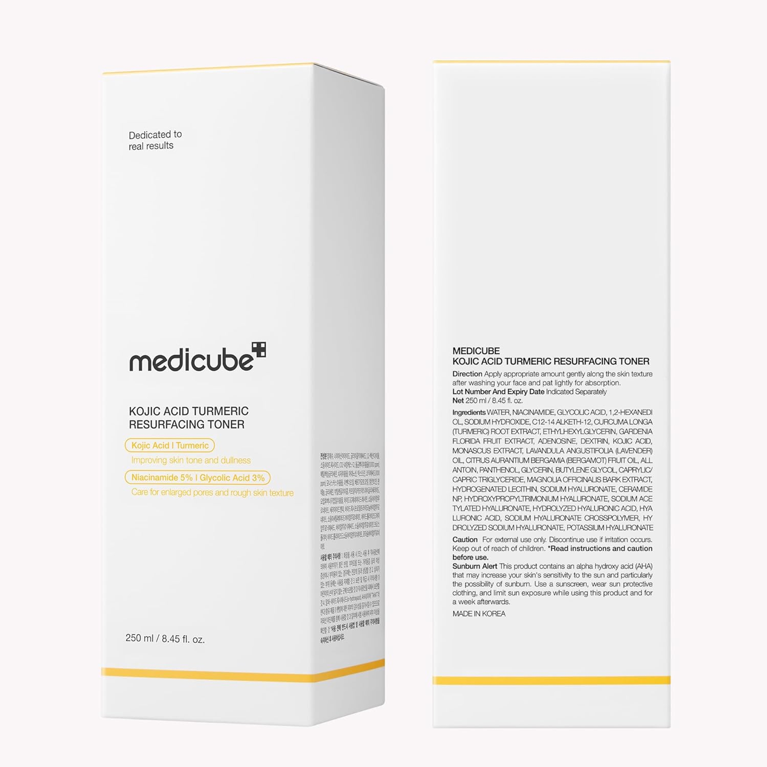 Medicube Kojic Acid Turmeric Resurfacing Toner 8.45 fl.oz - Smoothing Toner for Face & Body 9