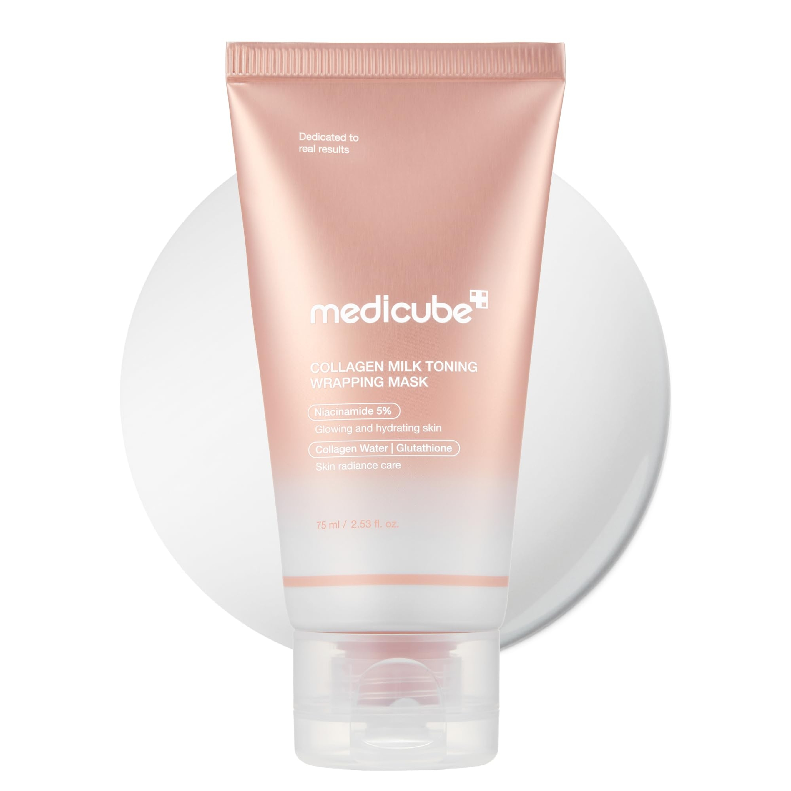Medicube Collagen Milk Toning Wrapping Mask 2.53 fl.oz - Peel Off Mask with Glutathione, Niacinamide for Plumped Skin 1