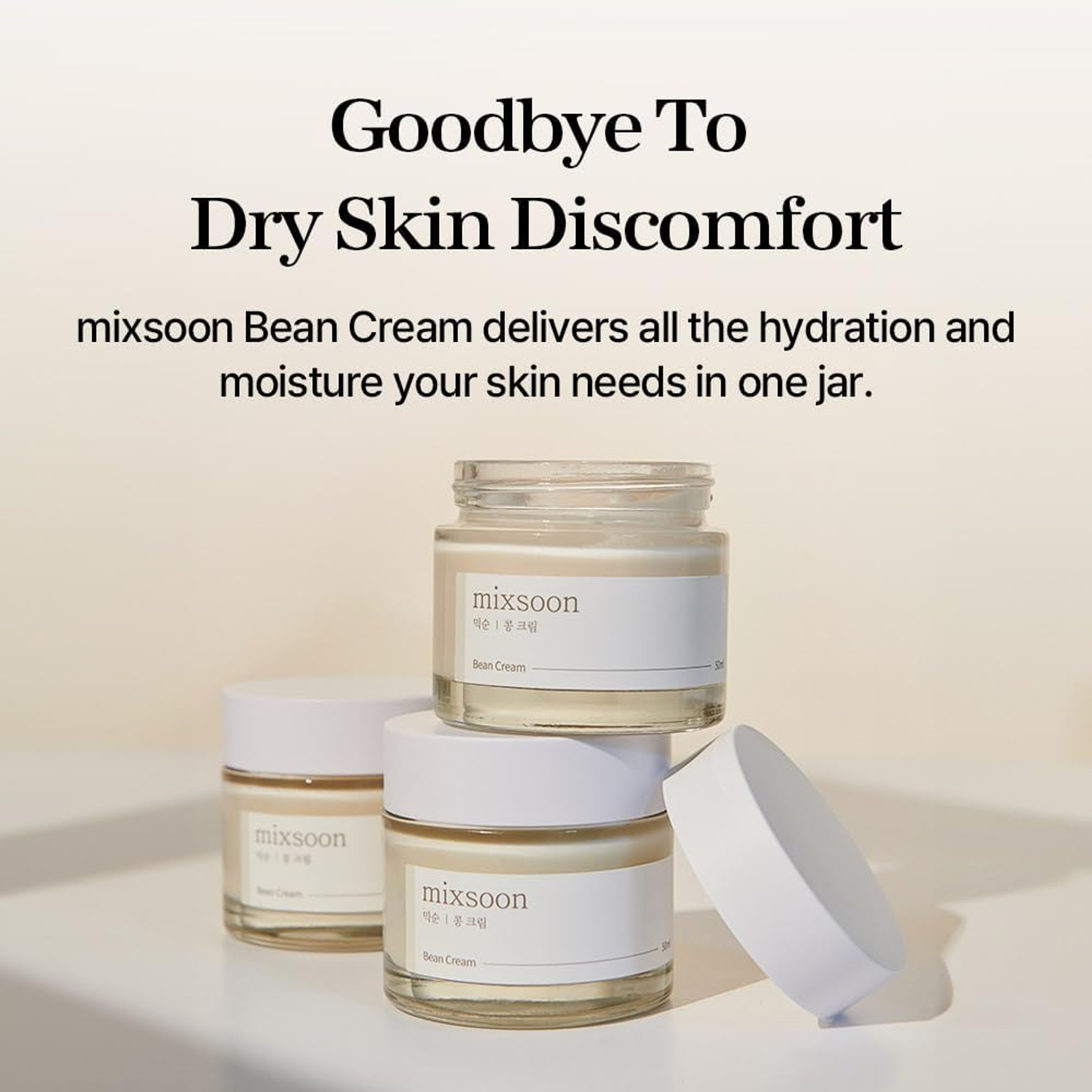 Mixsoon Bean Cream - Deep Moisturizer Face Cream, Hydrating & Smoothing for Face 1.69 fl.oz 4