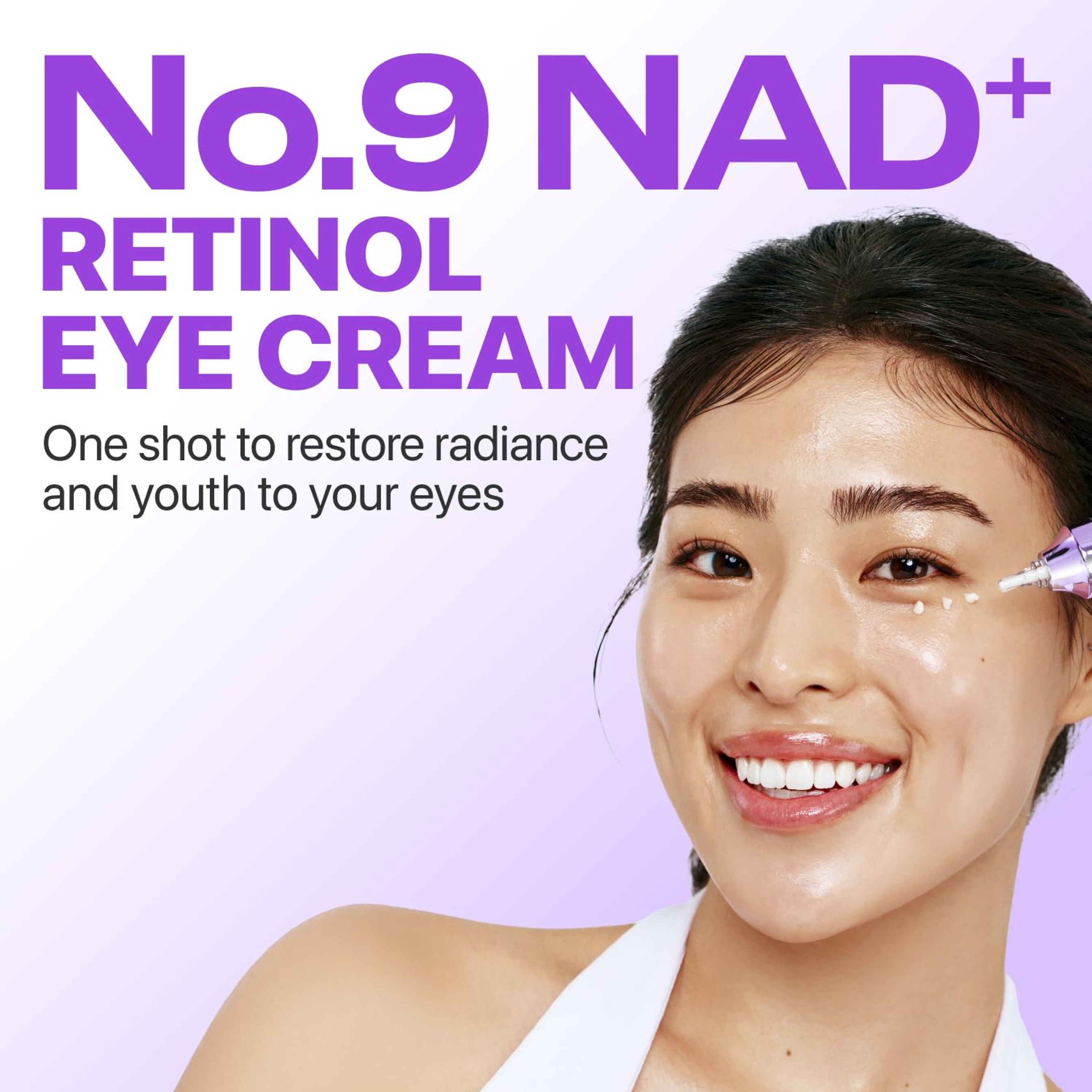 Numbuzin No.9 NAD+ Retinol Eye Cream - Depuffing & Firming Eye Serum for Dark Circles & Wrinkles 0.33 fl.oz 2