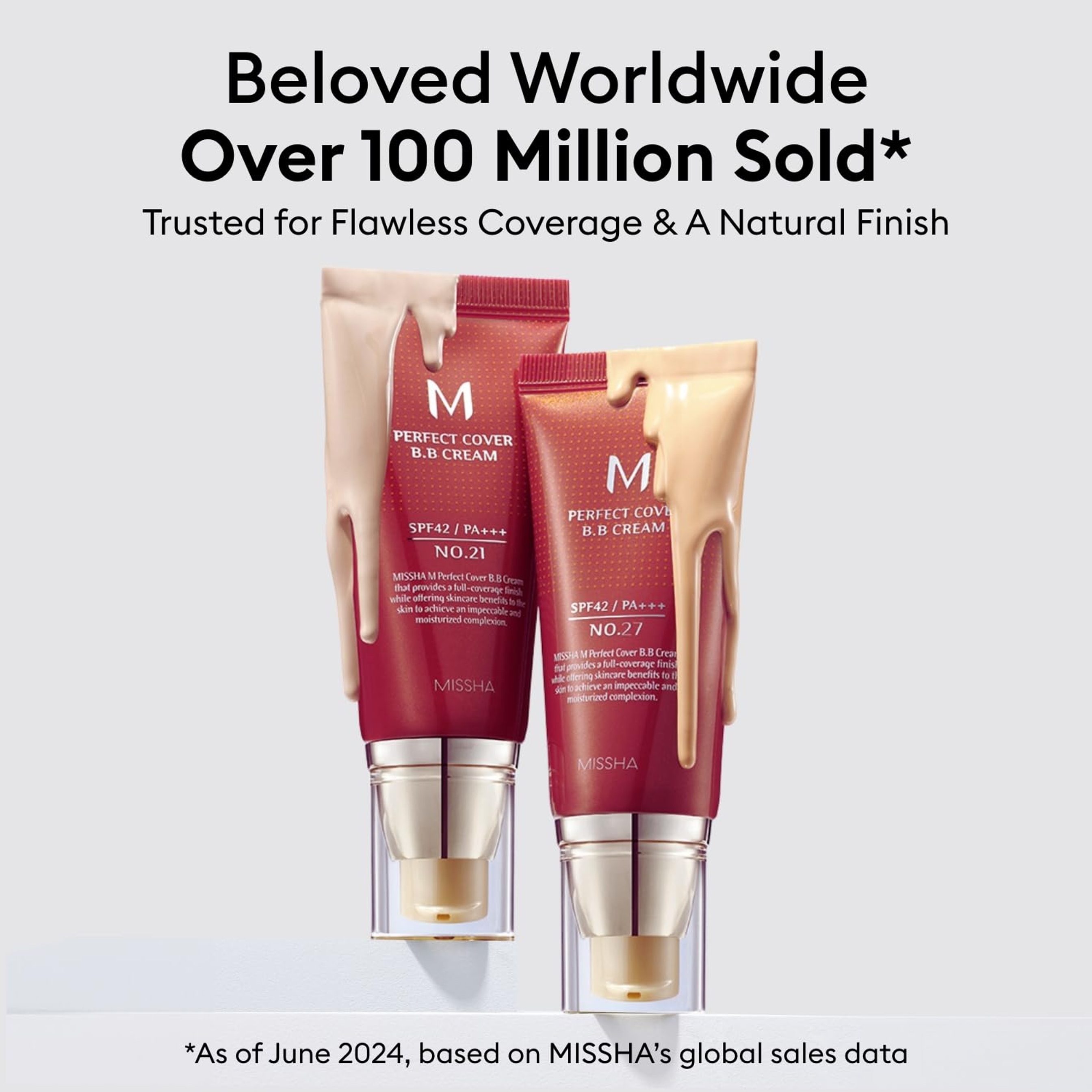 Missha M Perfect Cover BB Cream, No.23 Natural Beige, 1.69 fl.oz - Tinted Moisturizer with SPF42 PA+++ 3