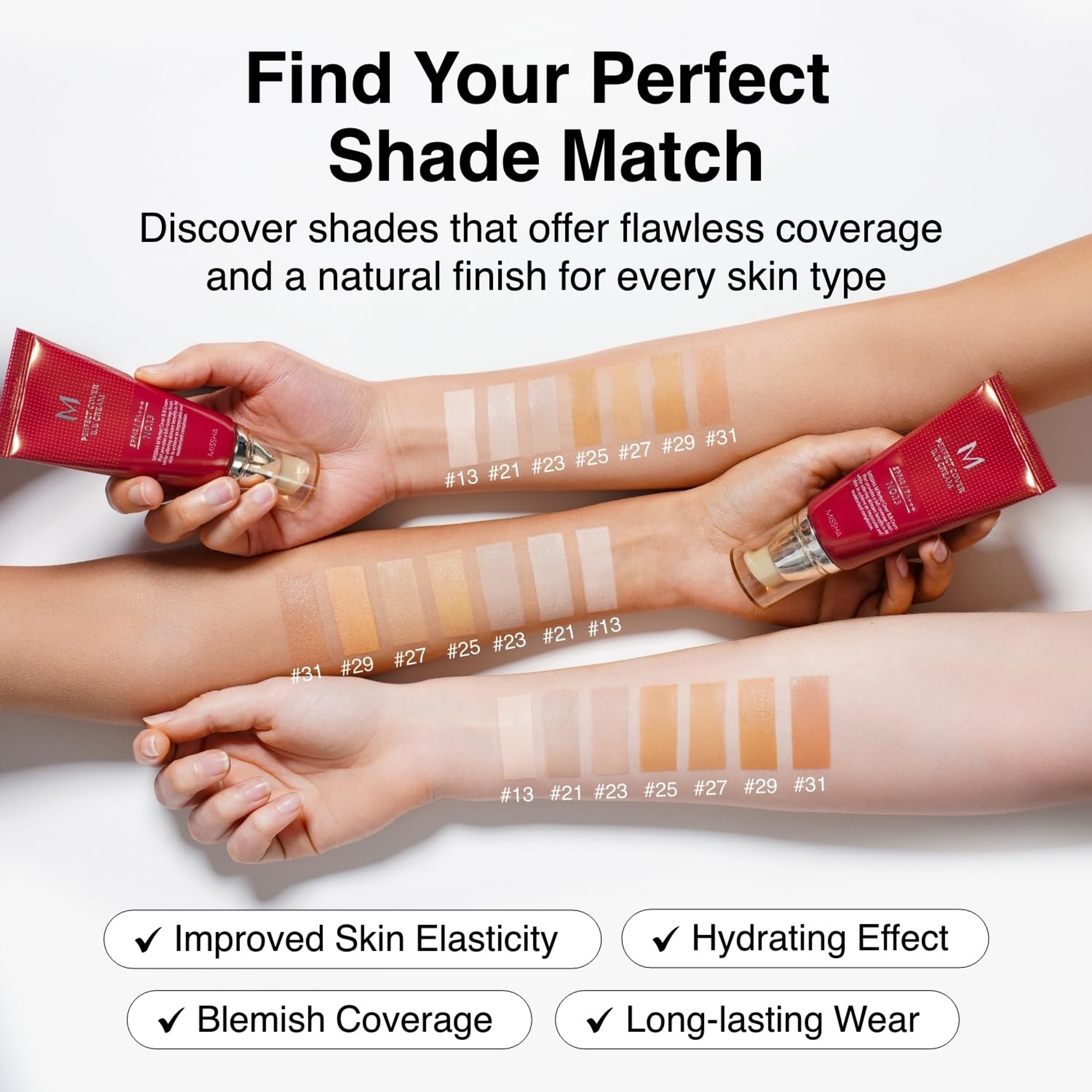 Missha M Perfect Cover BB Cream, No.23 Natural Beige, 1.69 fl.oz - Tinted Moisturizer with SPF42 PA+++ 6